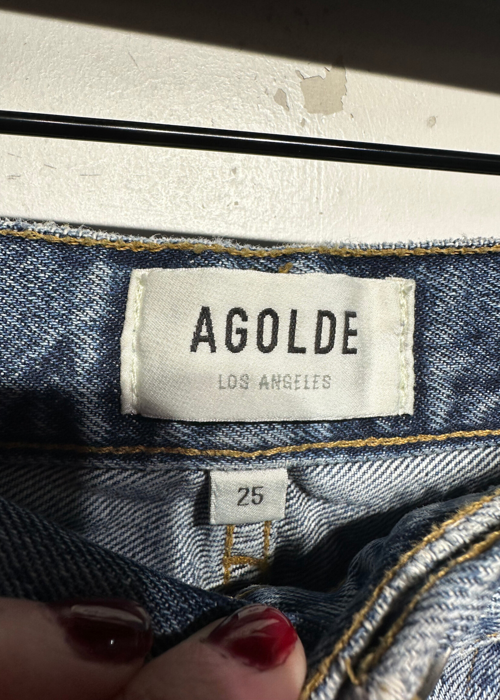 Agolde Light Wash Distressed Jeans 25