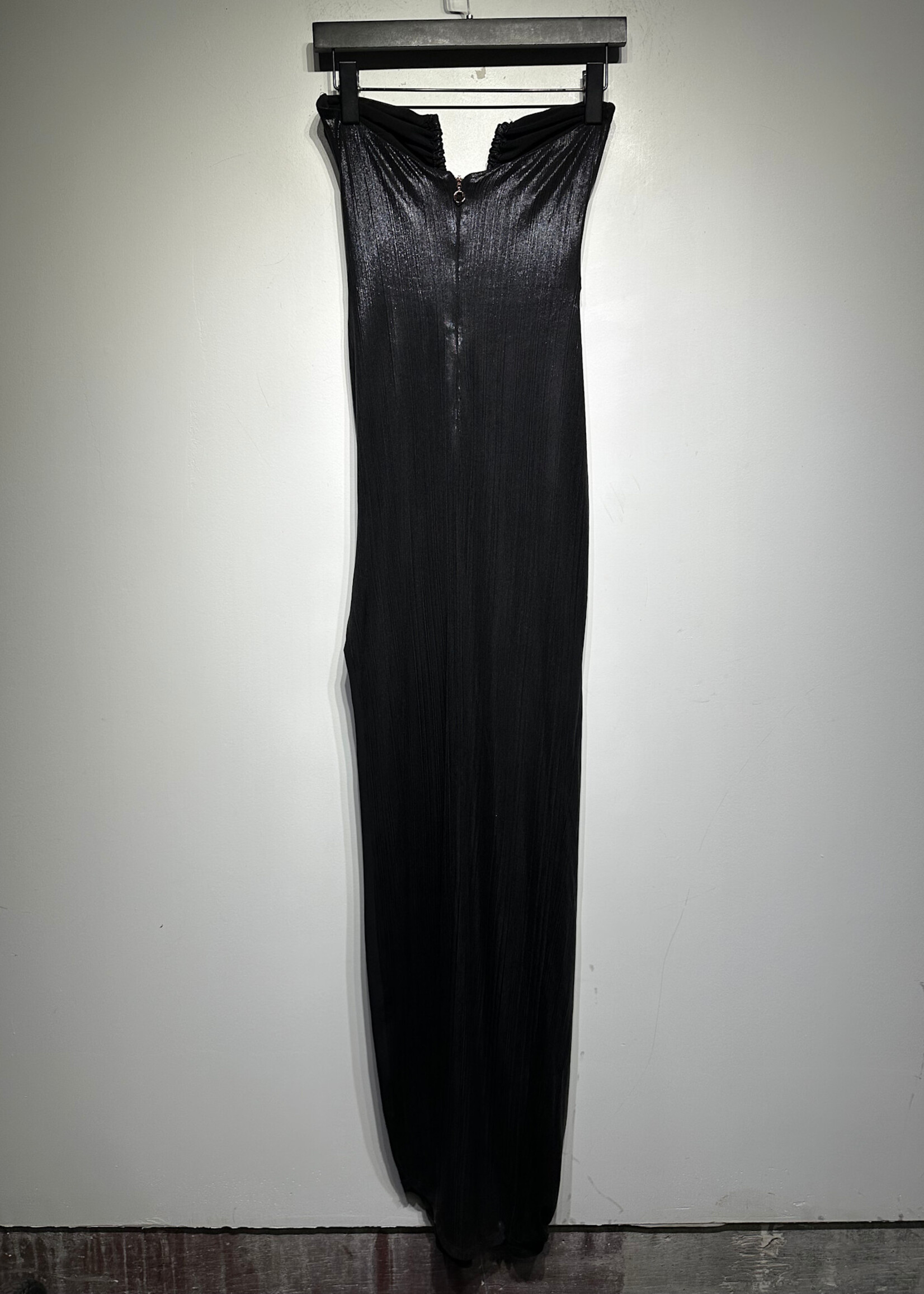 Nookie Black Shimmer Cutout Maxi Dress S