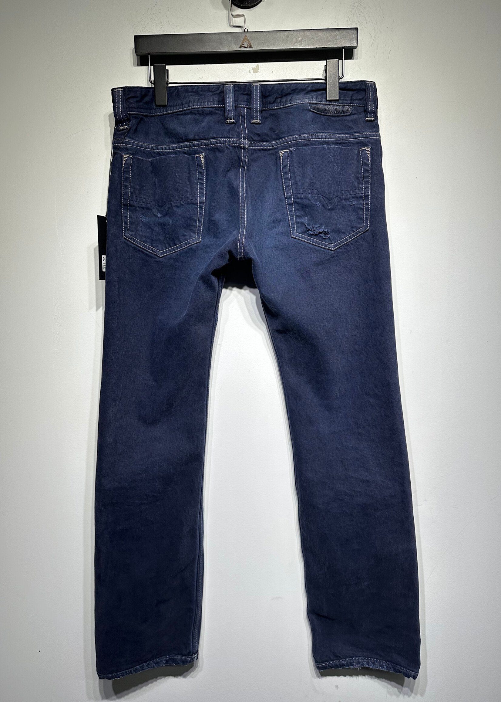Diesel Safado Straight Blue Distressed Jeans 31