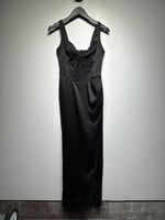 NBD Black Corset Maxi Dress S