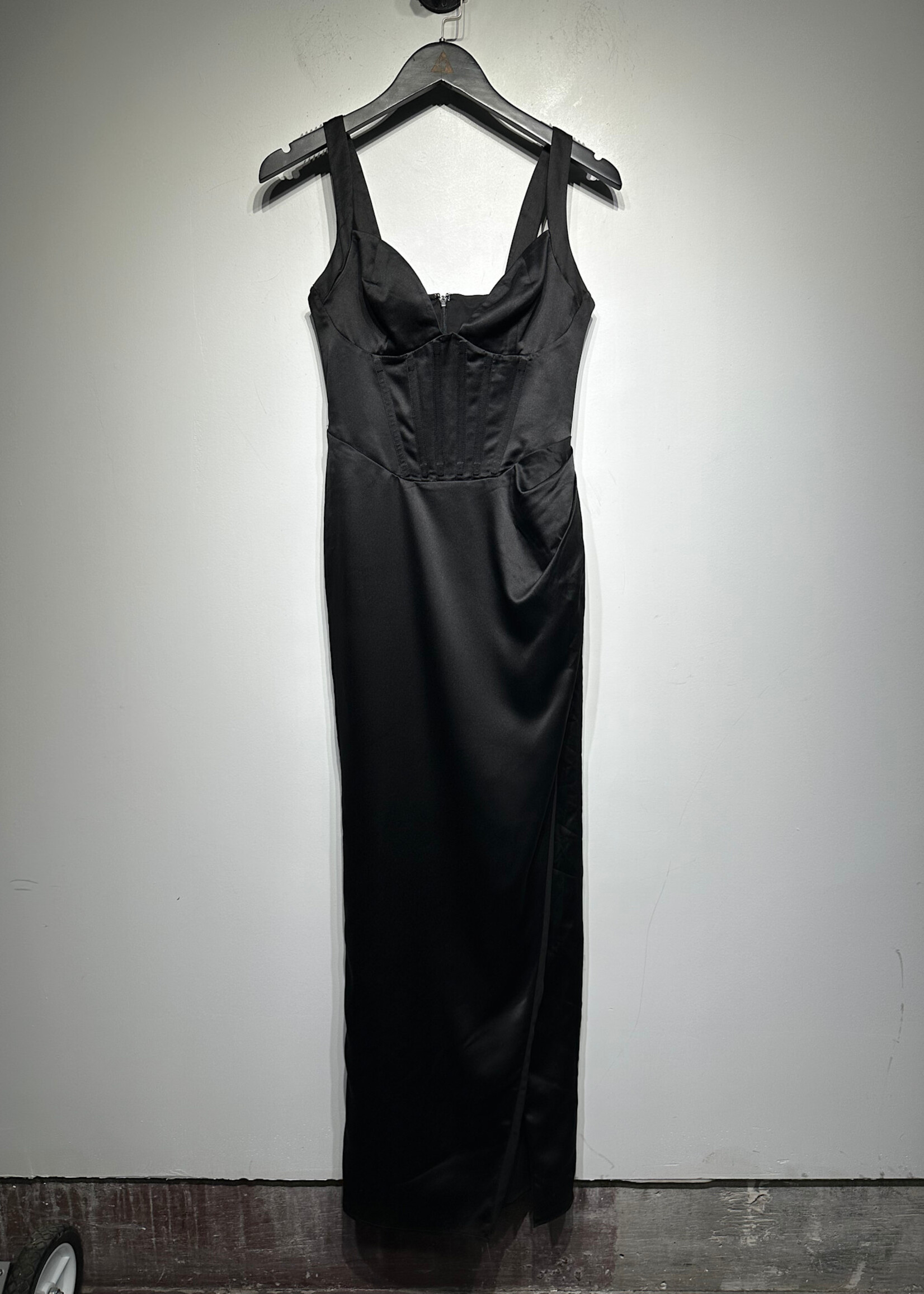 NBD Black Corset Maxi Dress S