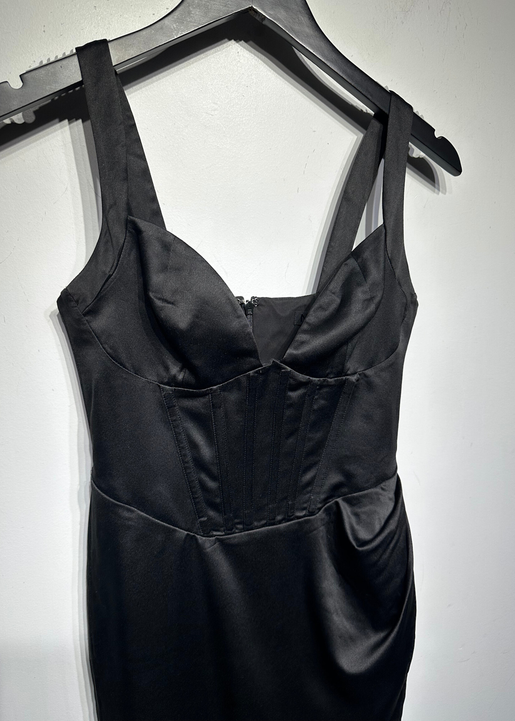 NBD Black Corset Maxi Dress S