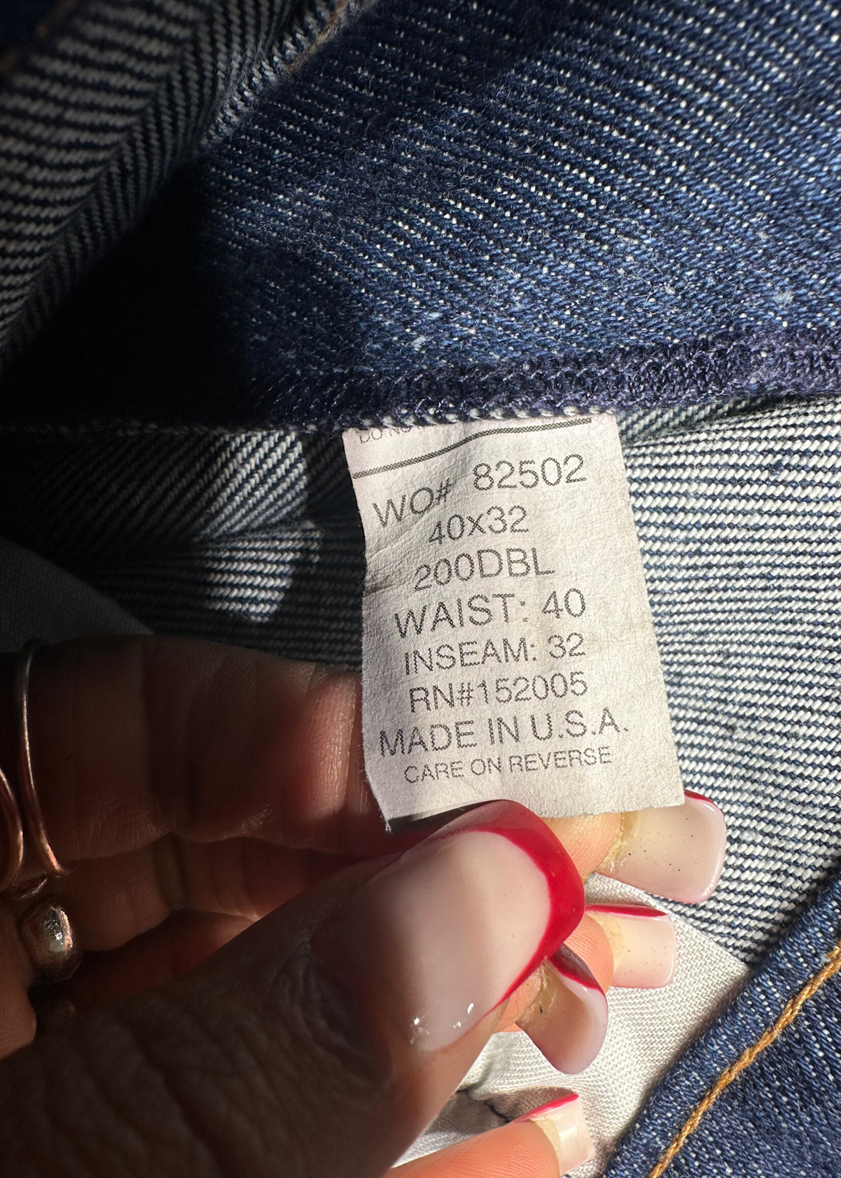 BAILEYS INDIGO WORKWEAR PANTS 40