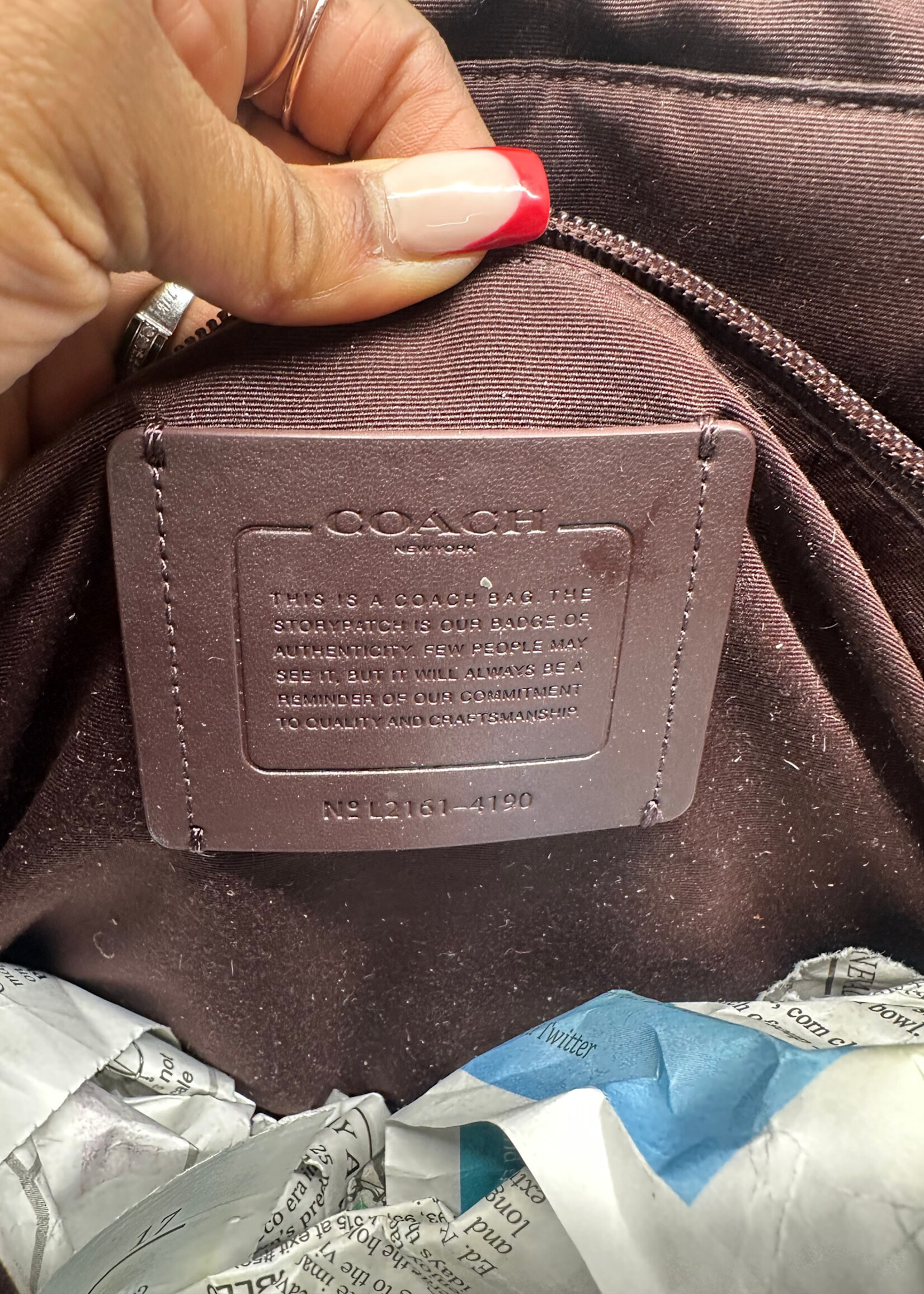 Coach Black Monogam Leather Satchel OS