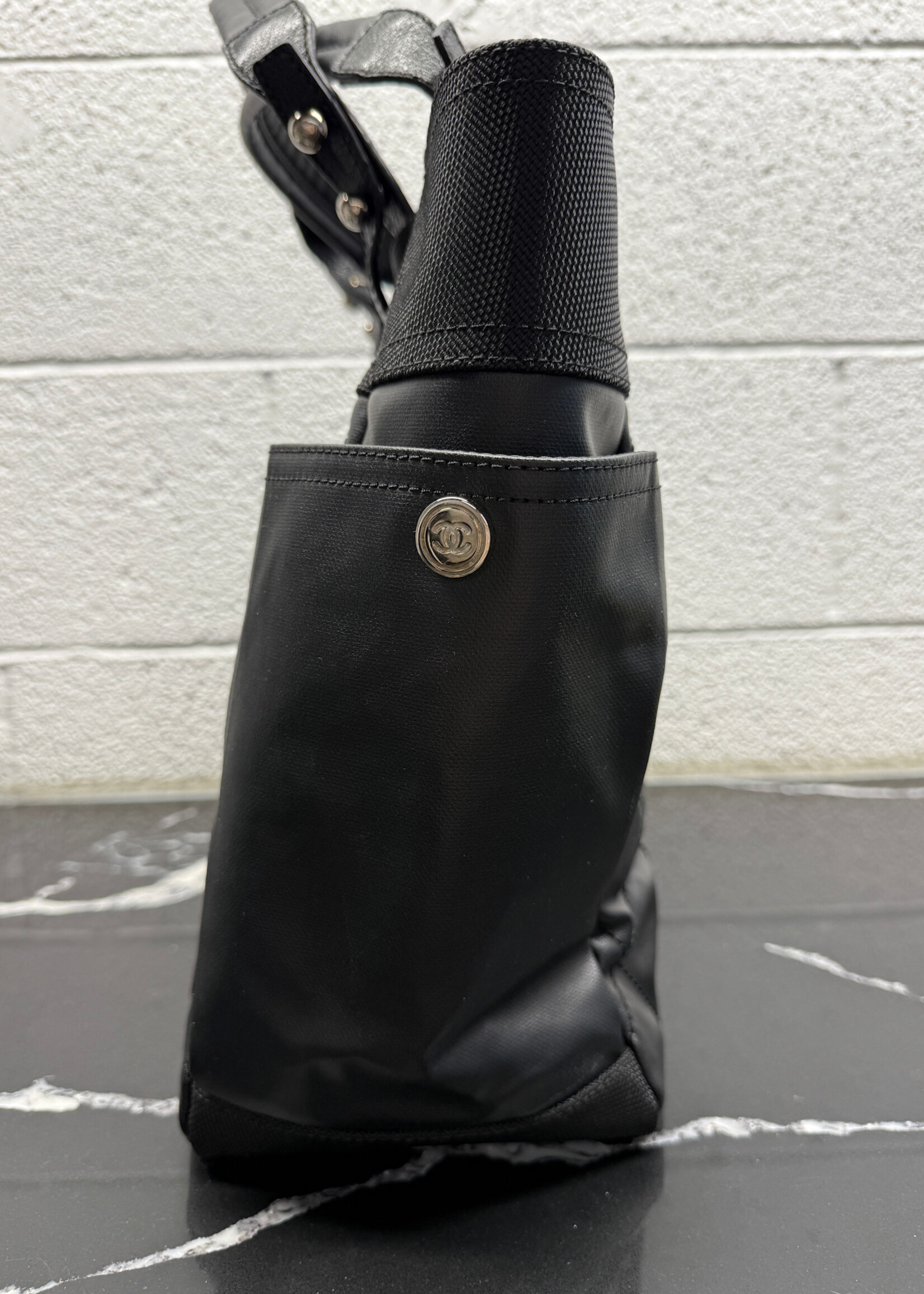 Chanel Coated Canvas Quilted 'Paris Biarritz' Tote