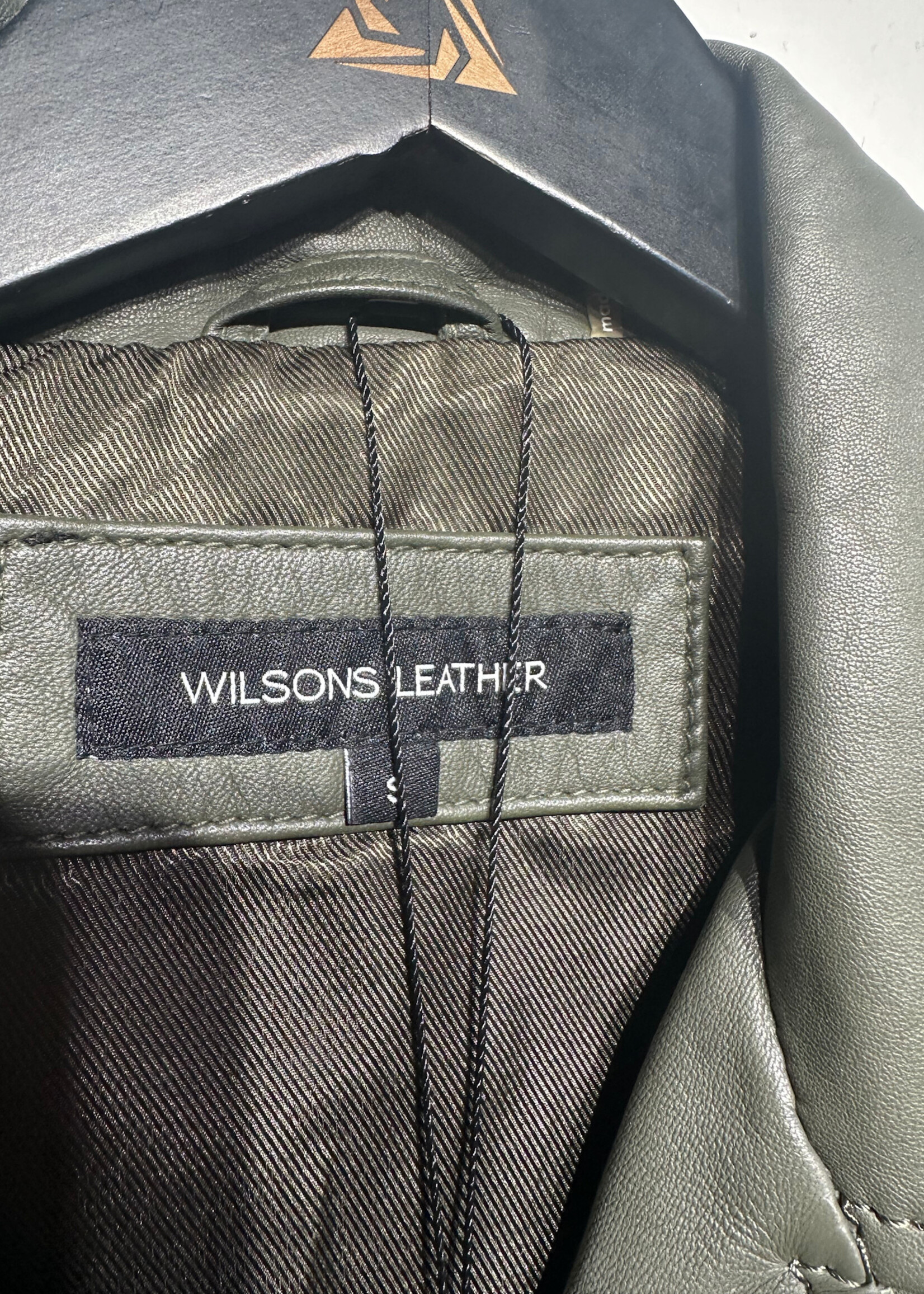WILSONS LEATHER OLIVE MOTO JACKET