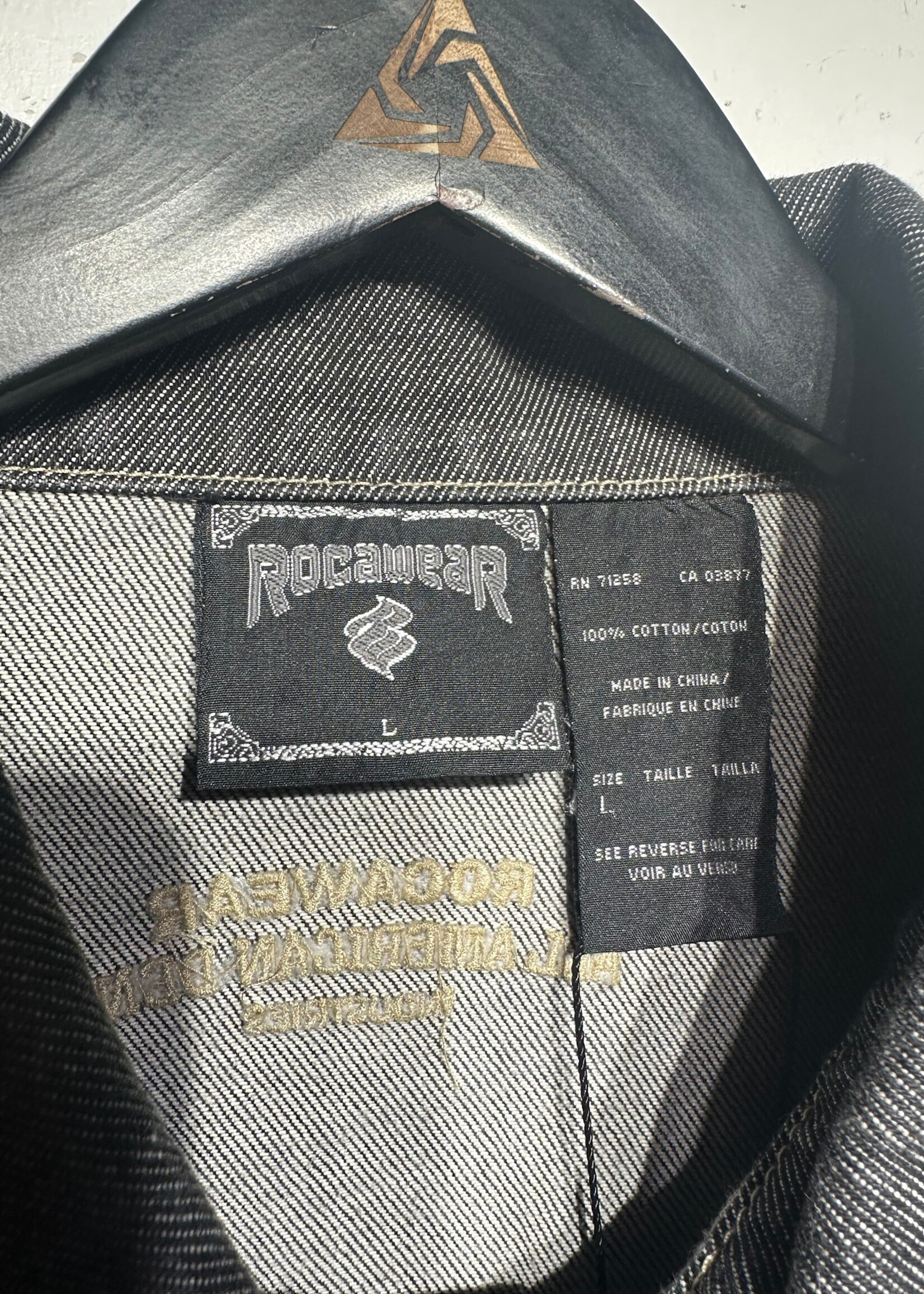 ROCAWEAR GREYWASH TRUCKER JACKET L
