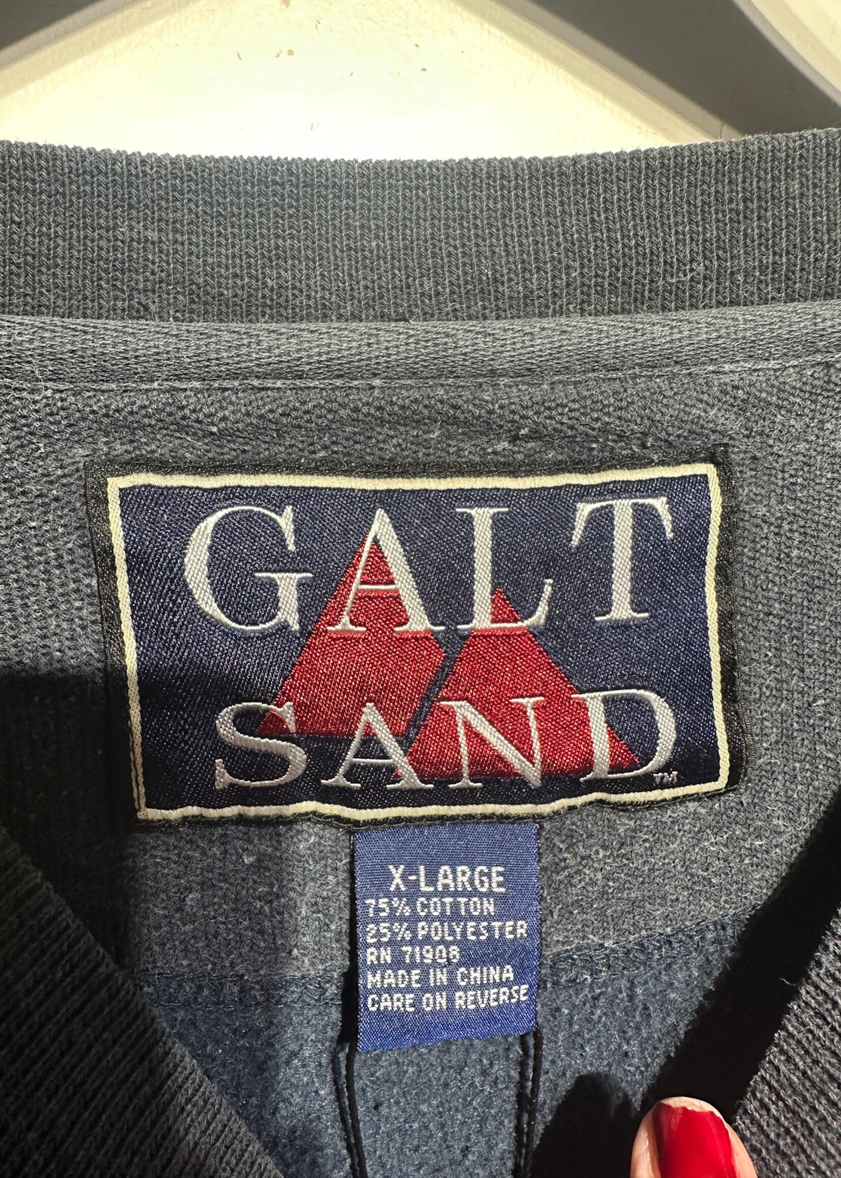 Illnois Black Orange Colorblock Sweater XL