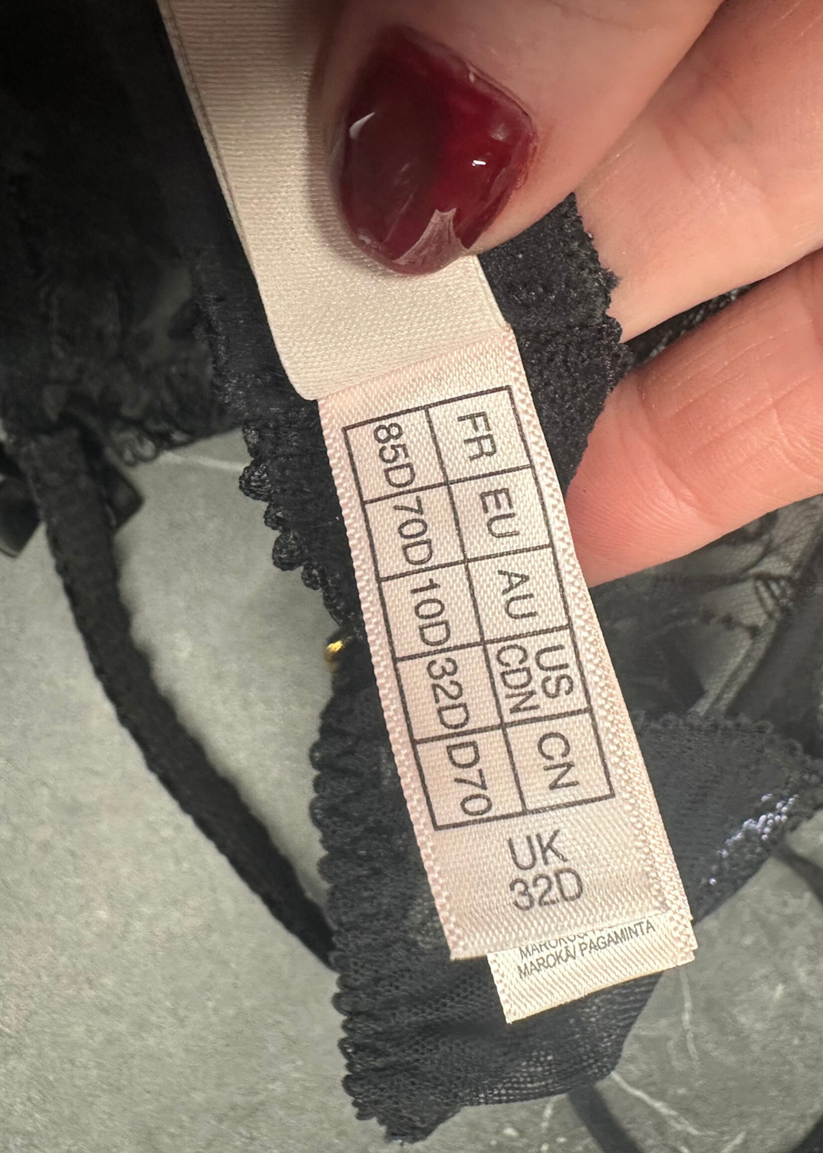 Agent Provocateur Black Blue Lace 2 Piece Set S/32D