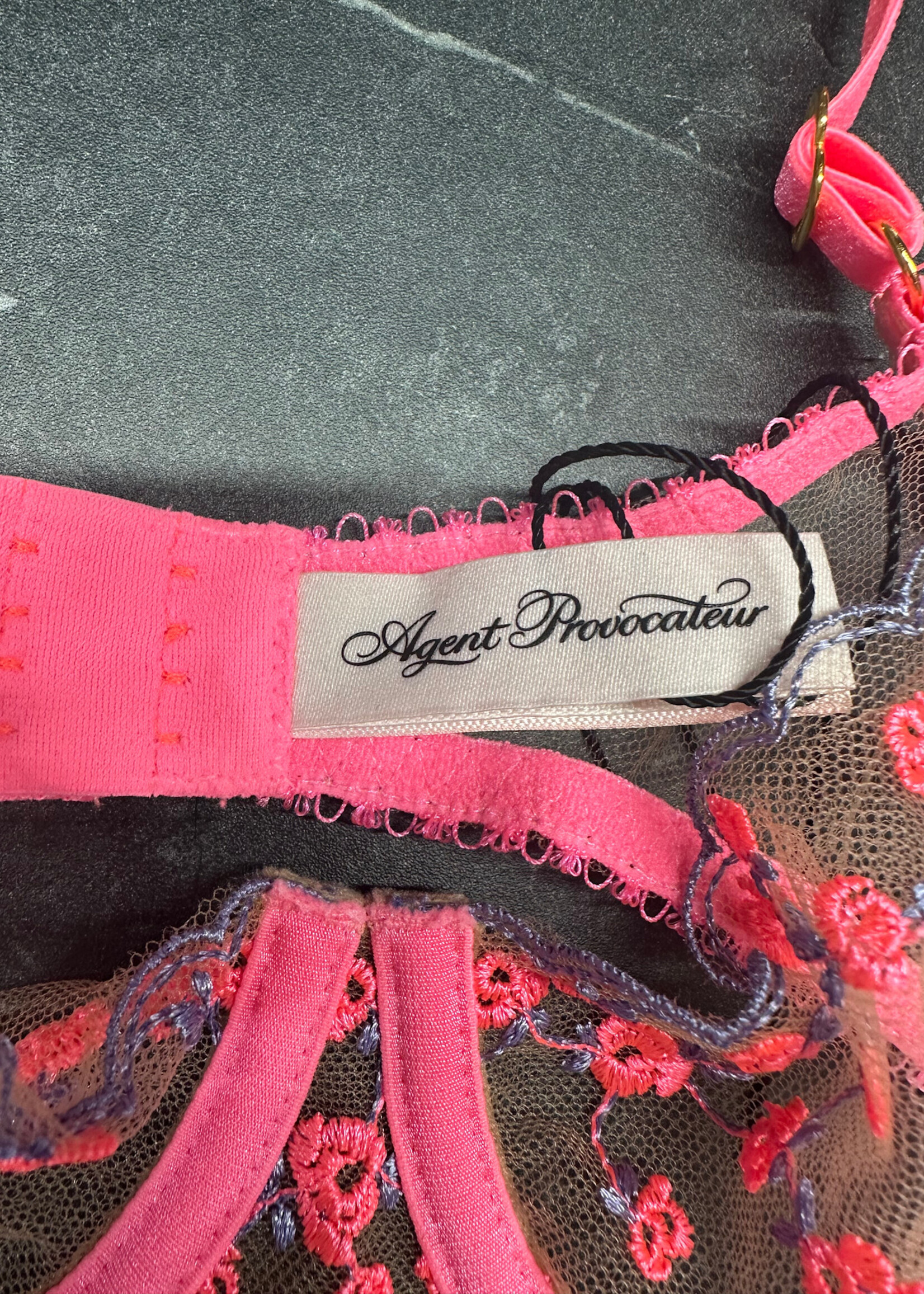 Agent Provocateur Pink Purple Sheer 2 Piece Set S/32C