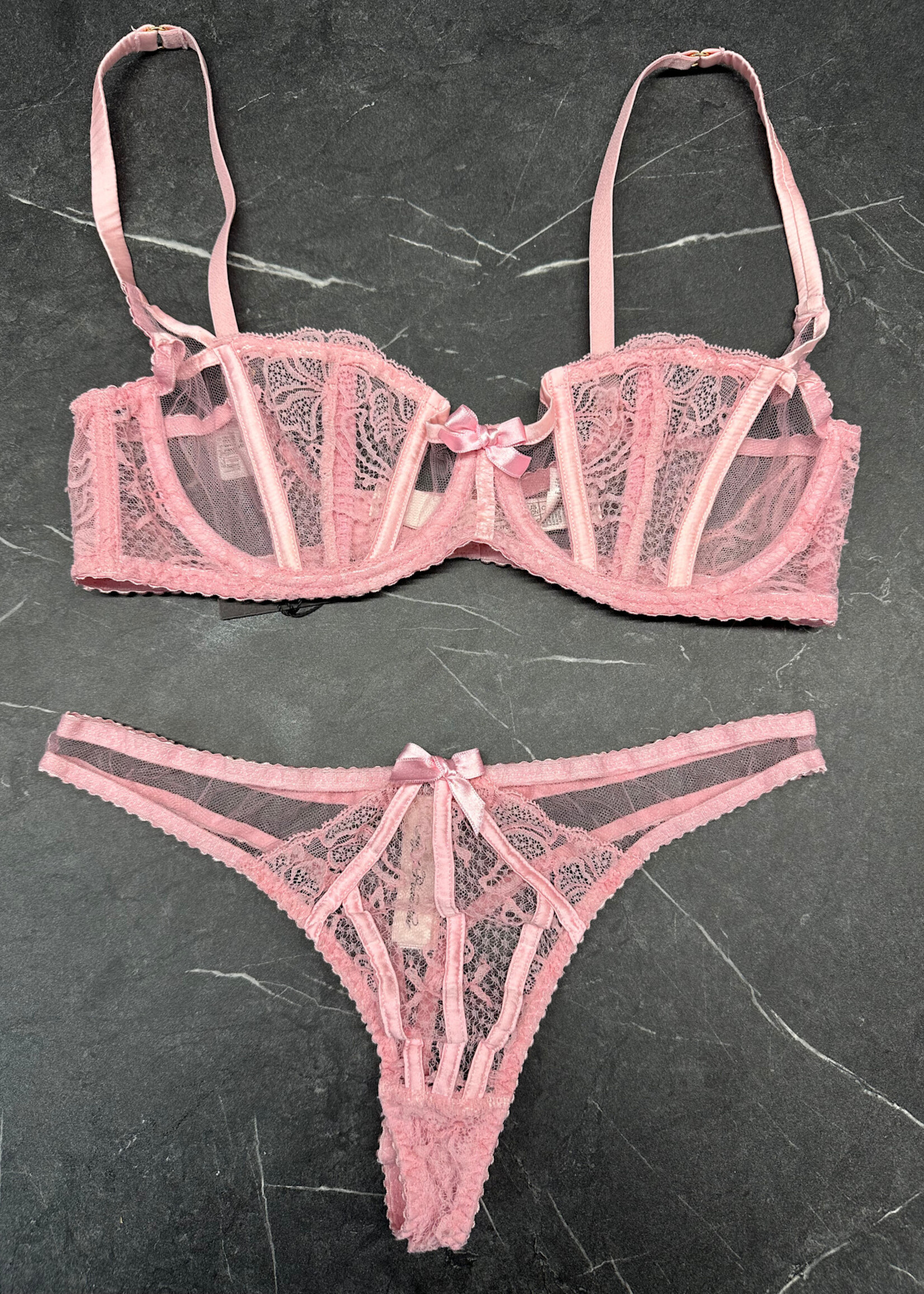Agent Provocateur Baby Pink Lace 2 Piece Set S/34C