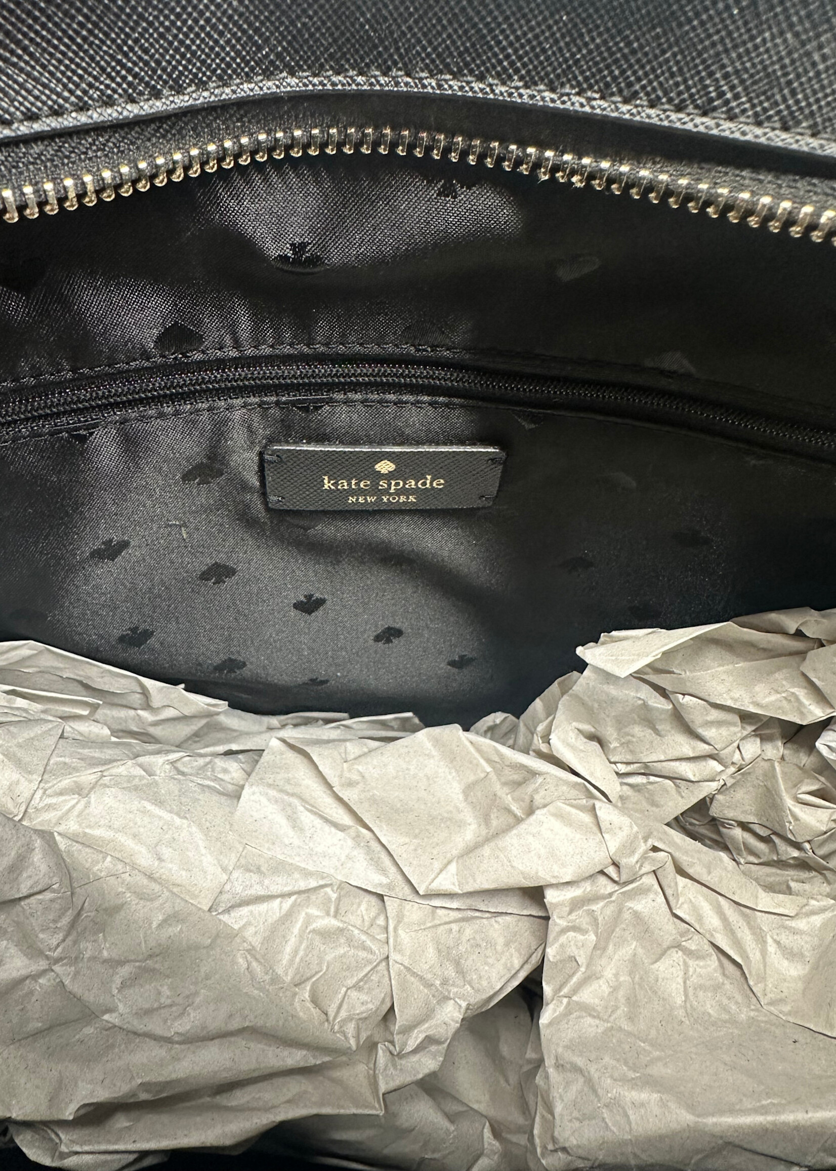 NWT KATE SPADE BLACK SPARKLE BAG OS