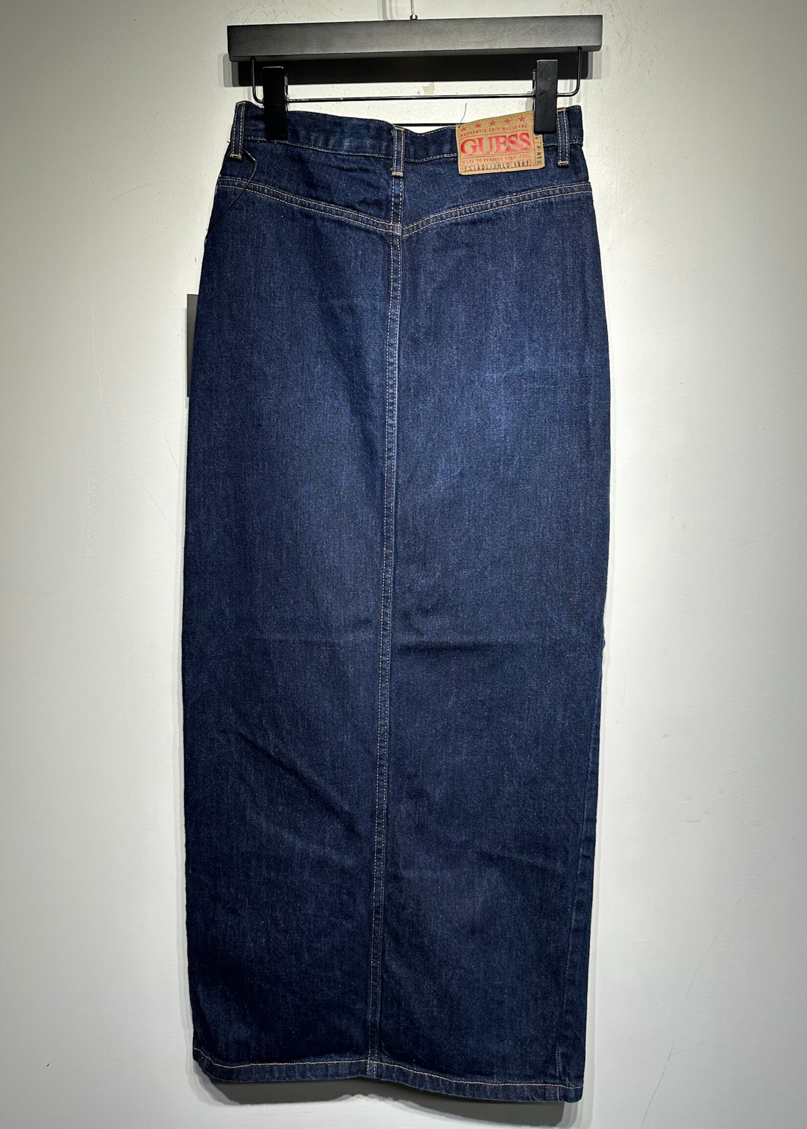 Guess 2000s Dark Wash Maxi Skirt 26