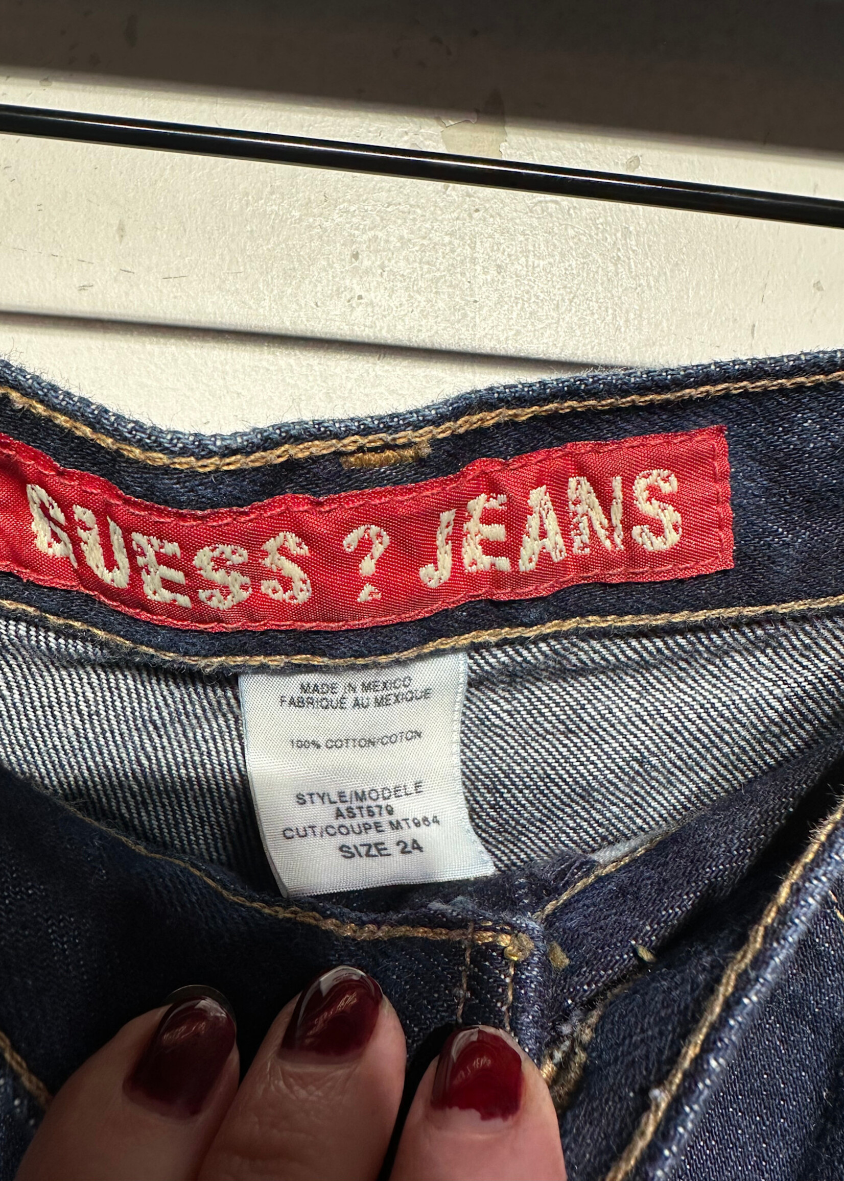 Guess 2000s Dark Wash Maxi Skirt 26