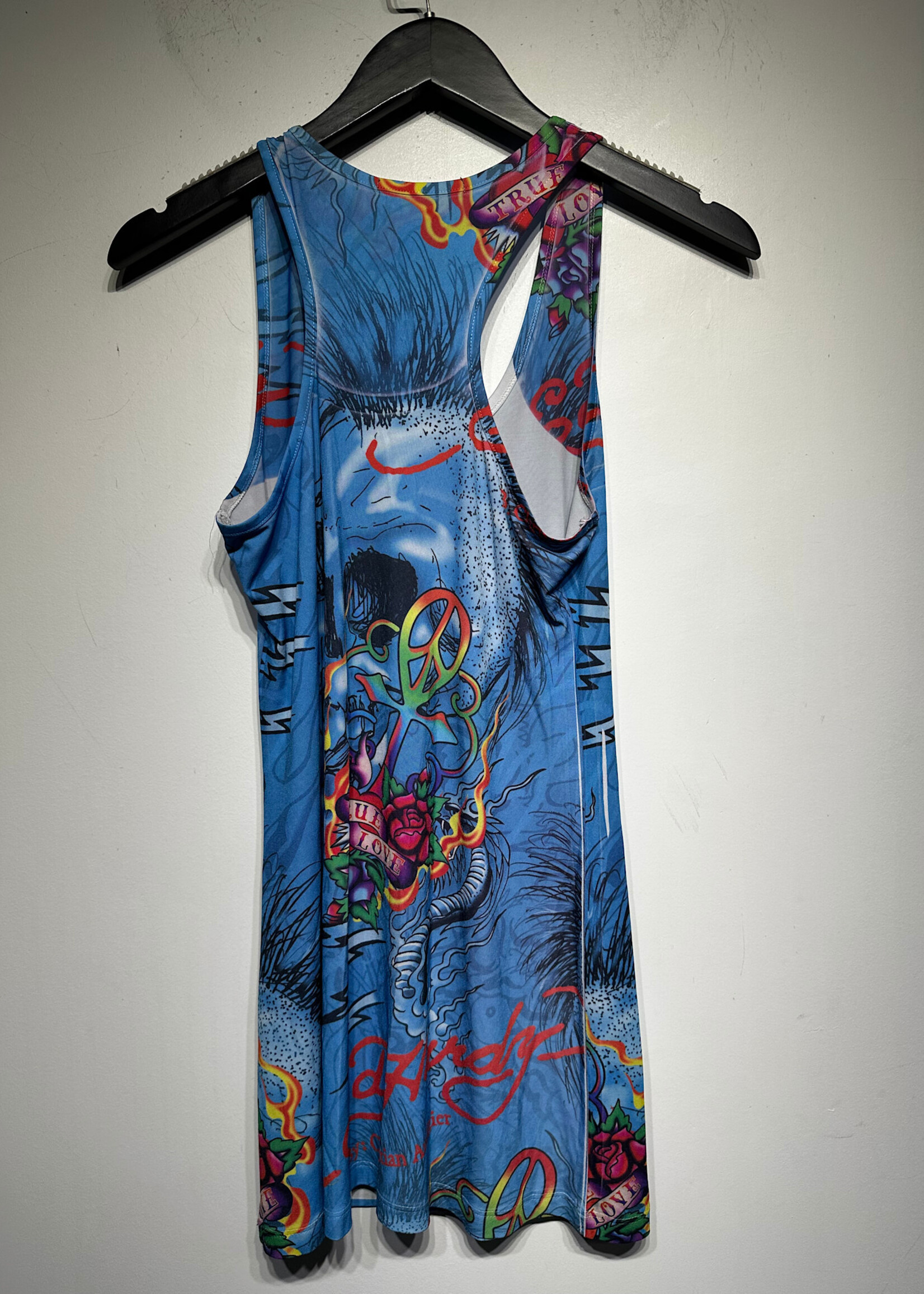 Ed Hardy Y2K Blue AOP Tank L