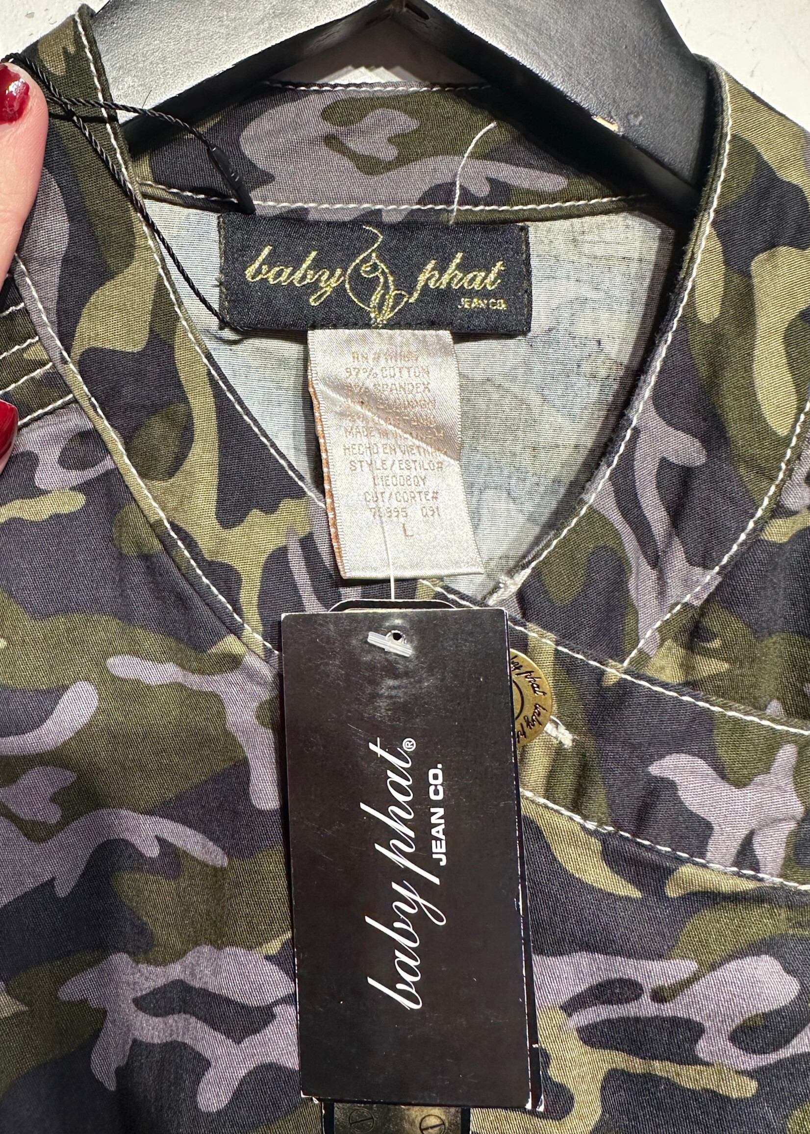 NWT Baby Phat Camo Jacket Fem L