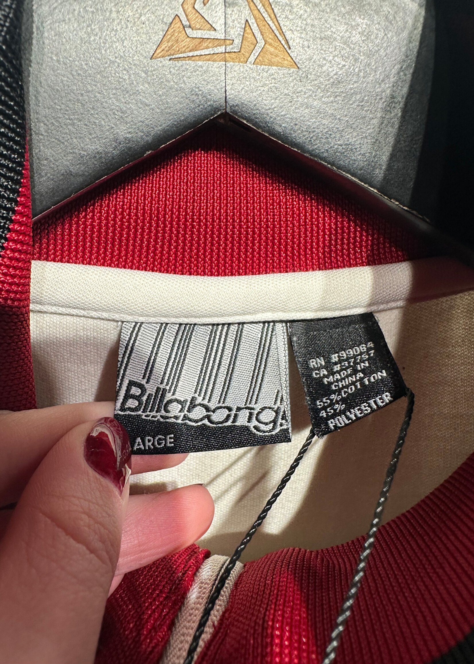 Billabong y2K White Red Black Zip Jacket L