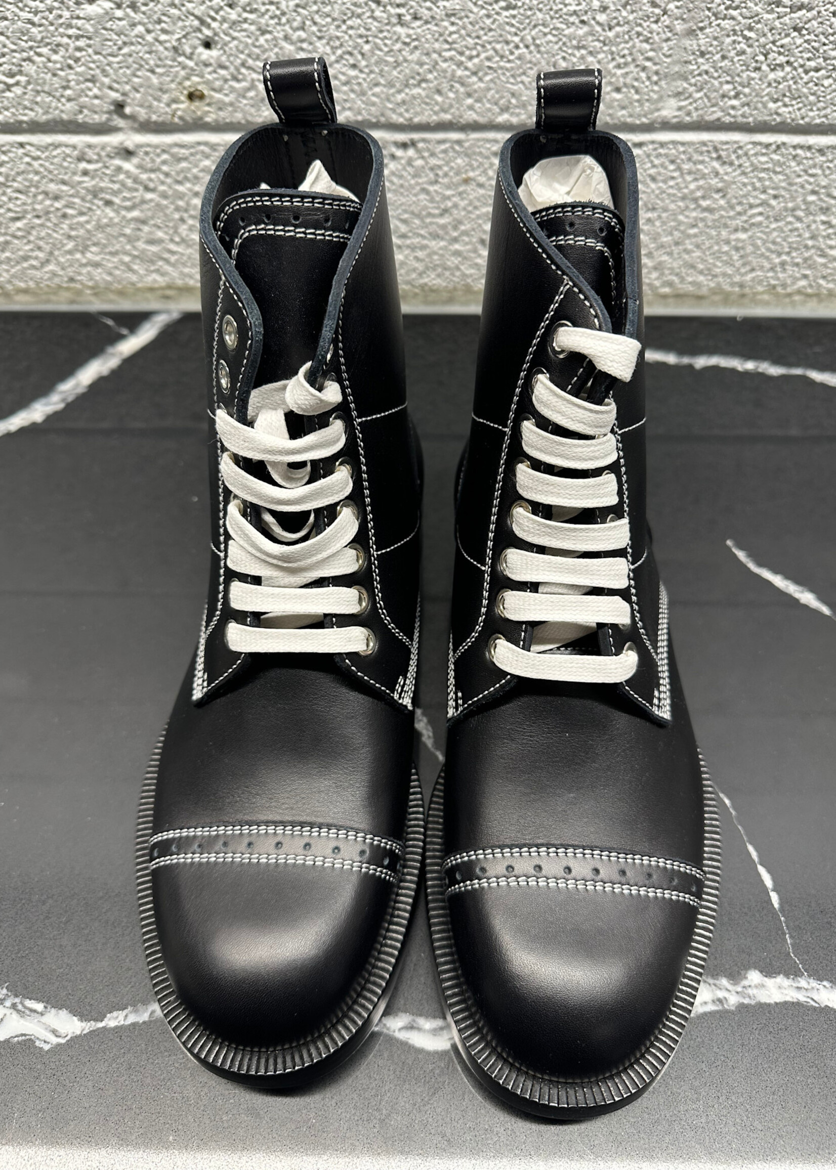 Loewe Contrast Stitch Lace Up Boots Fem 8.5 Masc 7