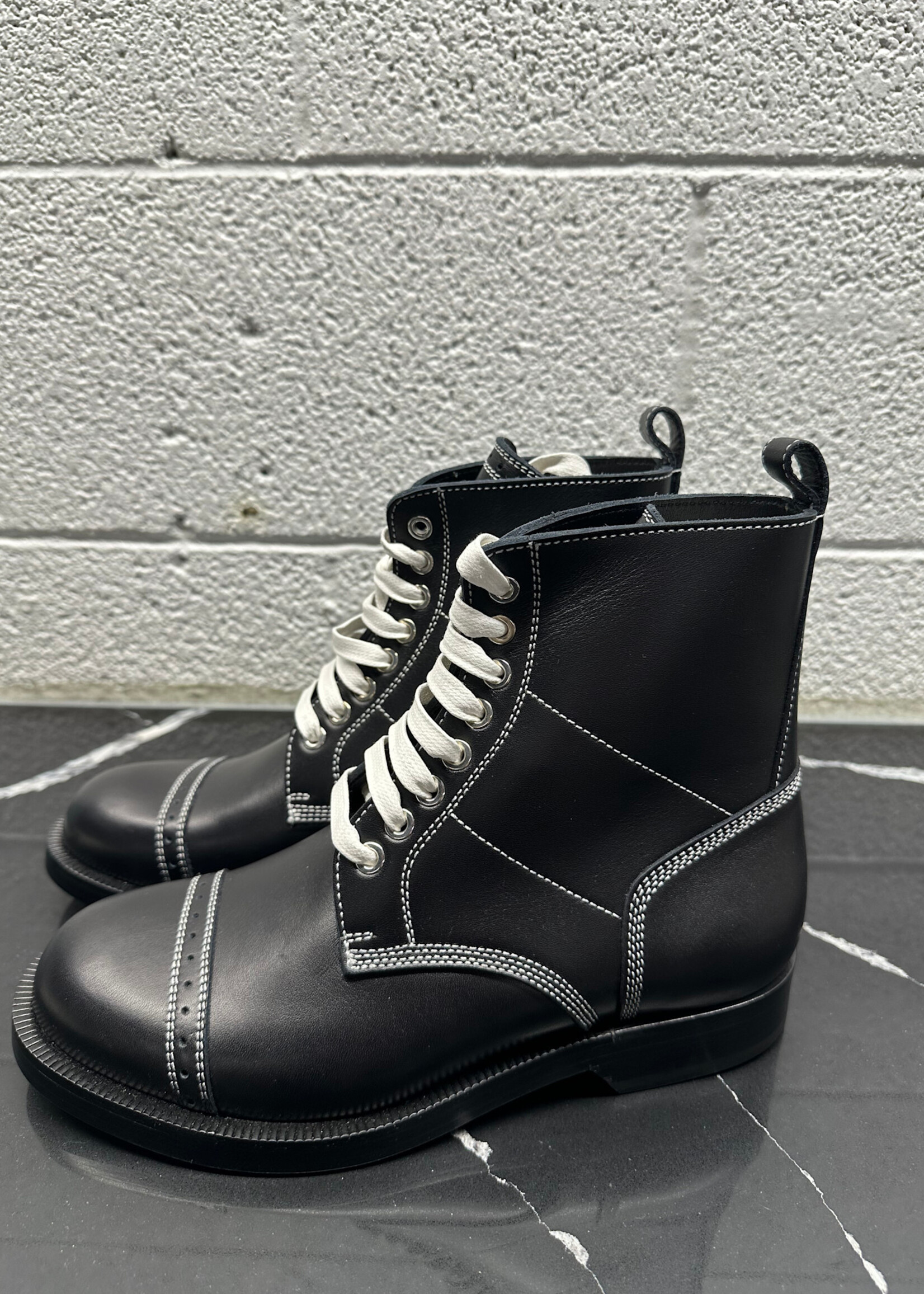 Loewe Contrast Stitch Lace Up Boots Fem 8.5 Masc 7