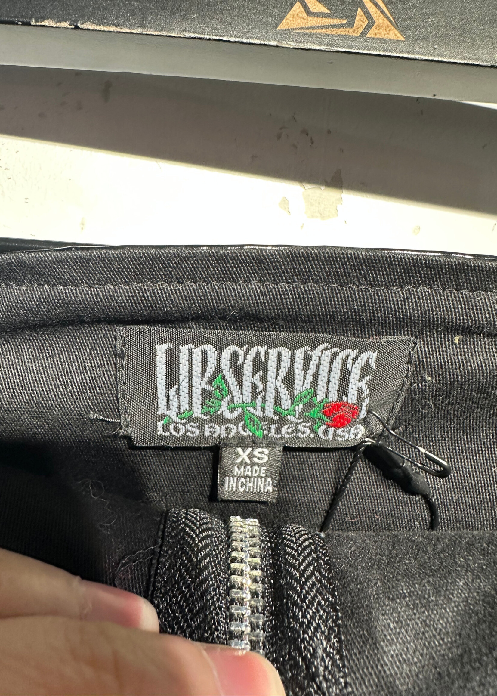 Lip Service Black Patent Underbust Corset XS