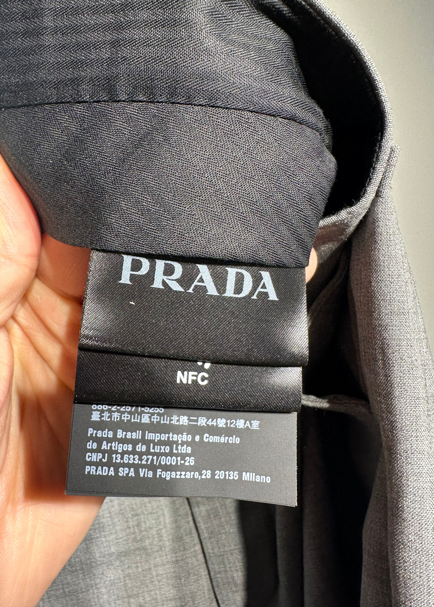 Prada NWT Uniform Gray Trouser Masc 34