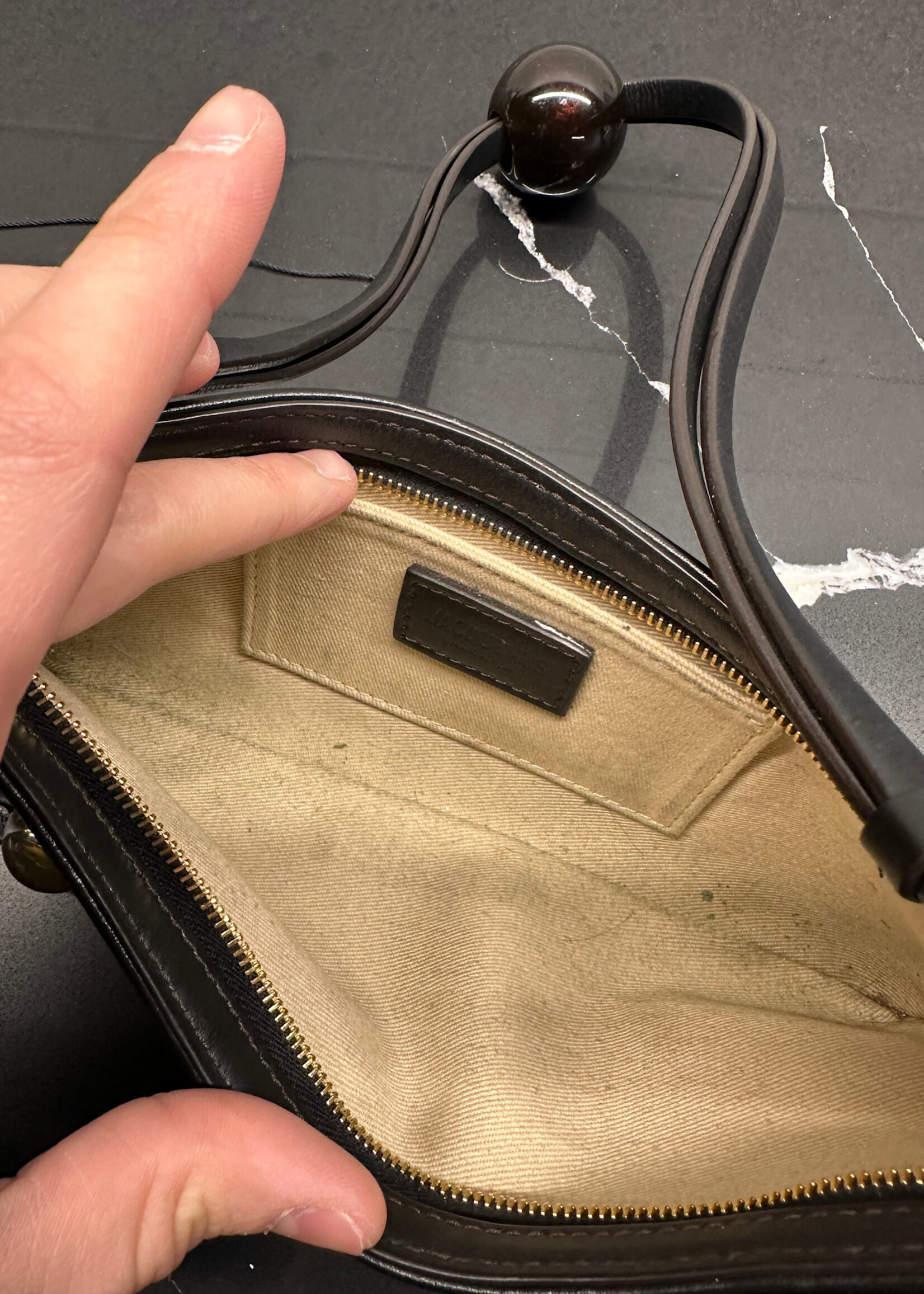 Jacquemus Leather Bisou Perle Purse AS IS OS