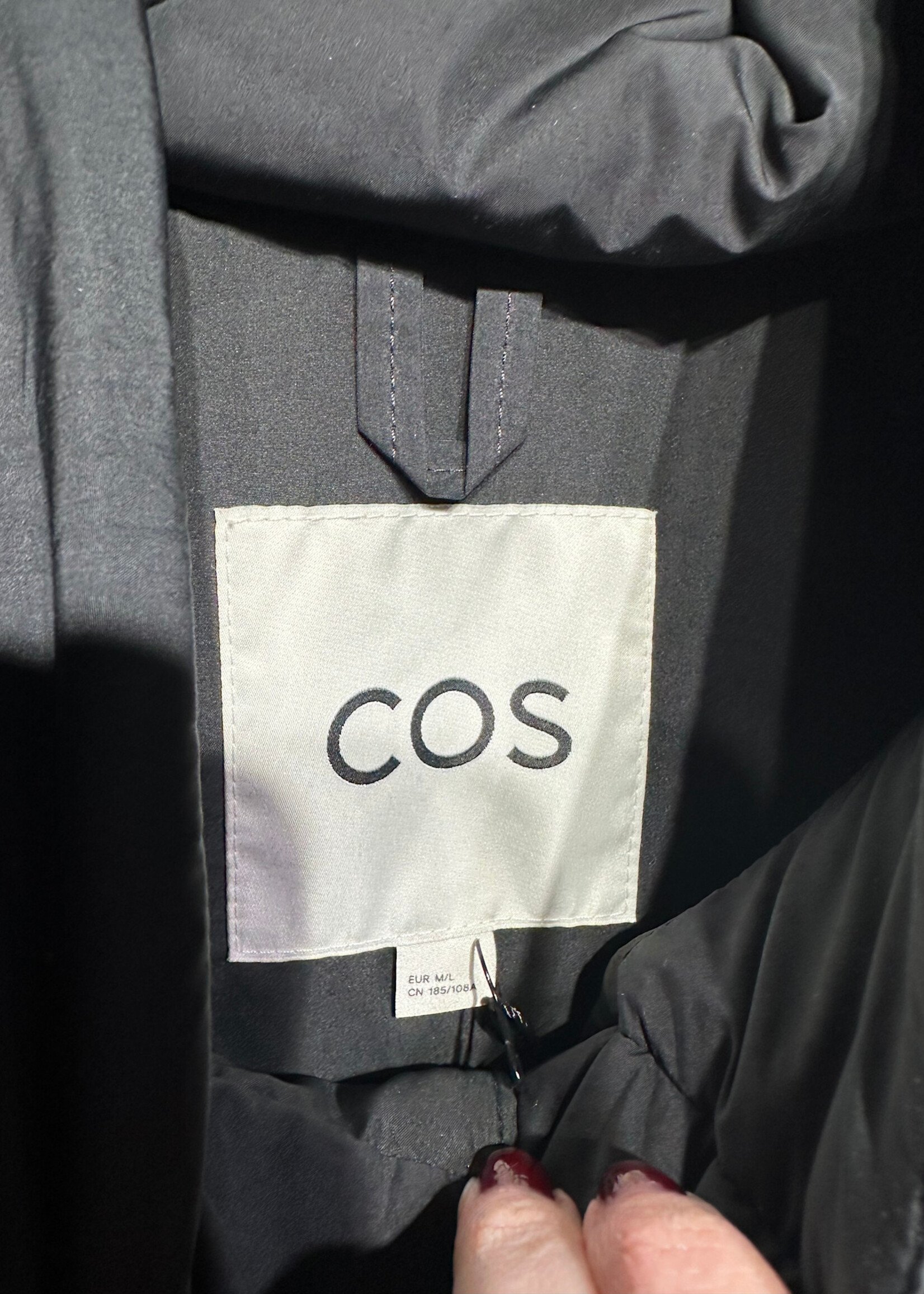 Cos Black Cropped Puffer Vest L