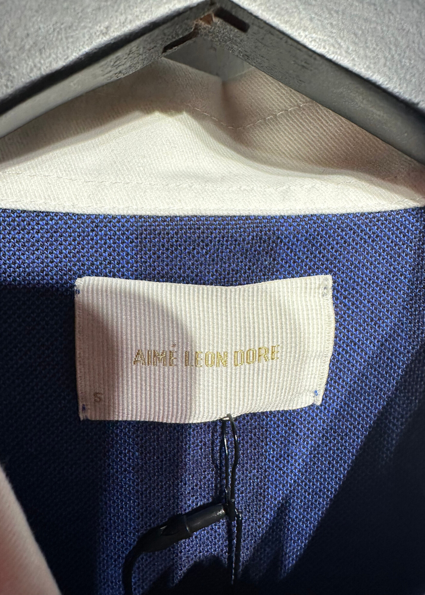 NWT Aime Leon Dore Blue Stripe LS Polo Masc S