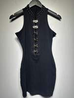 Contempo Casuals Black Clasp Sleevless Dress M