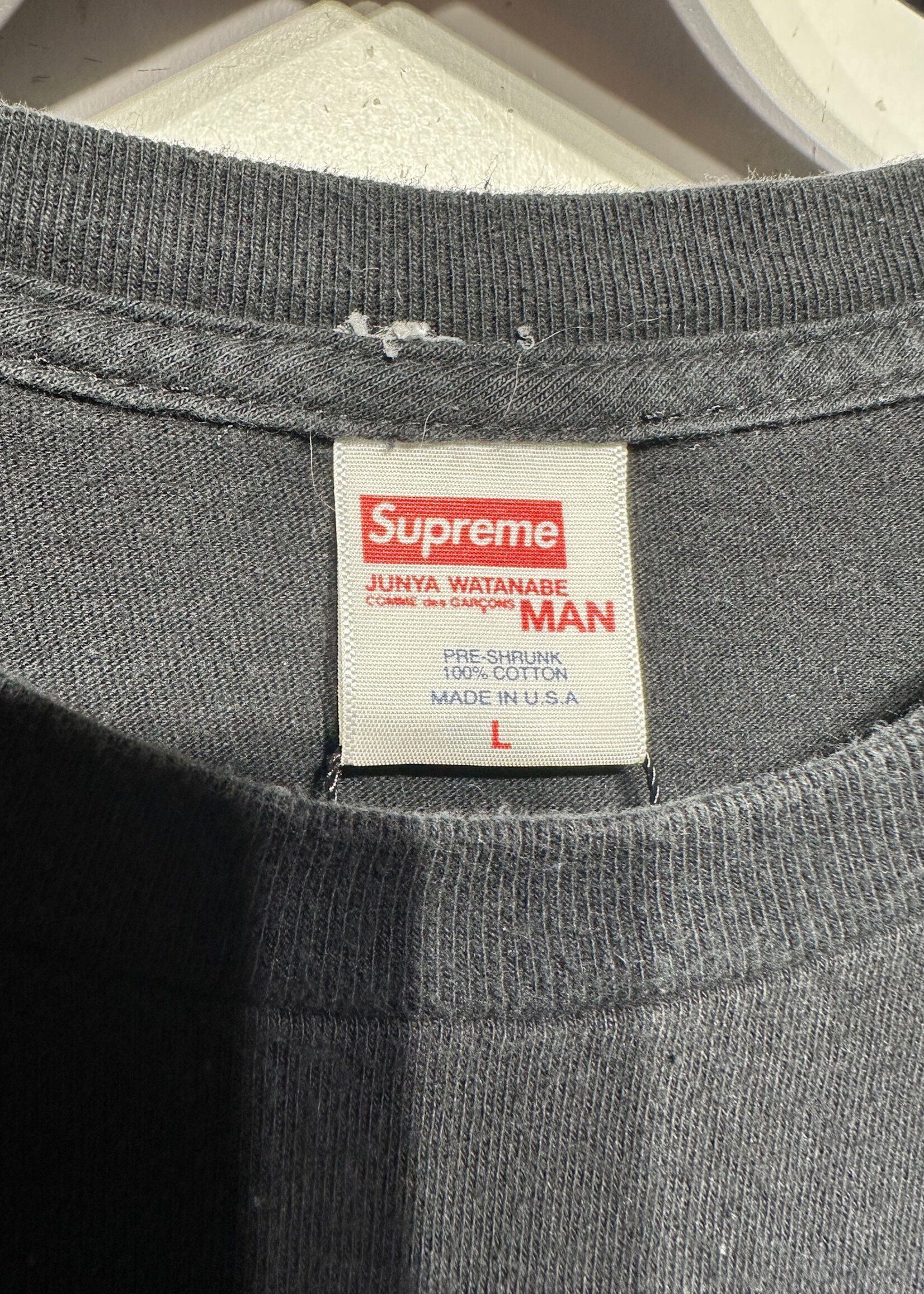 Supreme x CDG Scuba Black Tee L