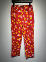 Versace Jeans Pink/Yellow Floral Pants Fem 31