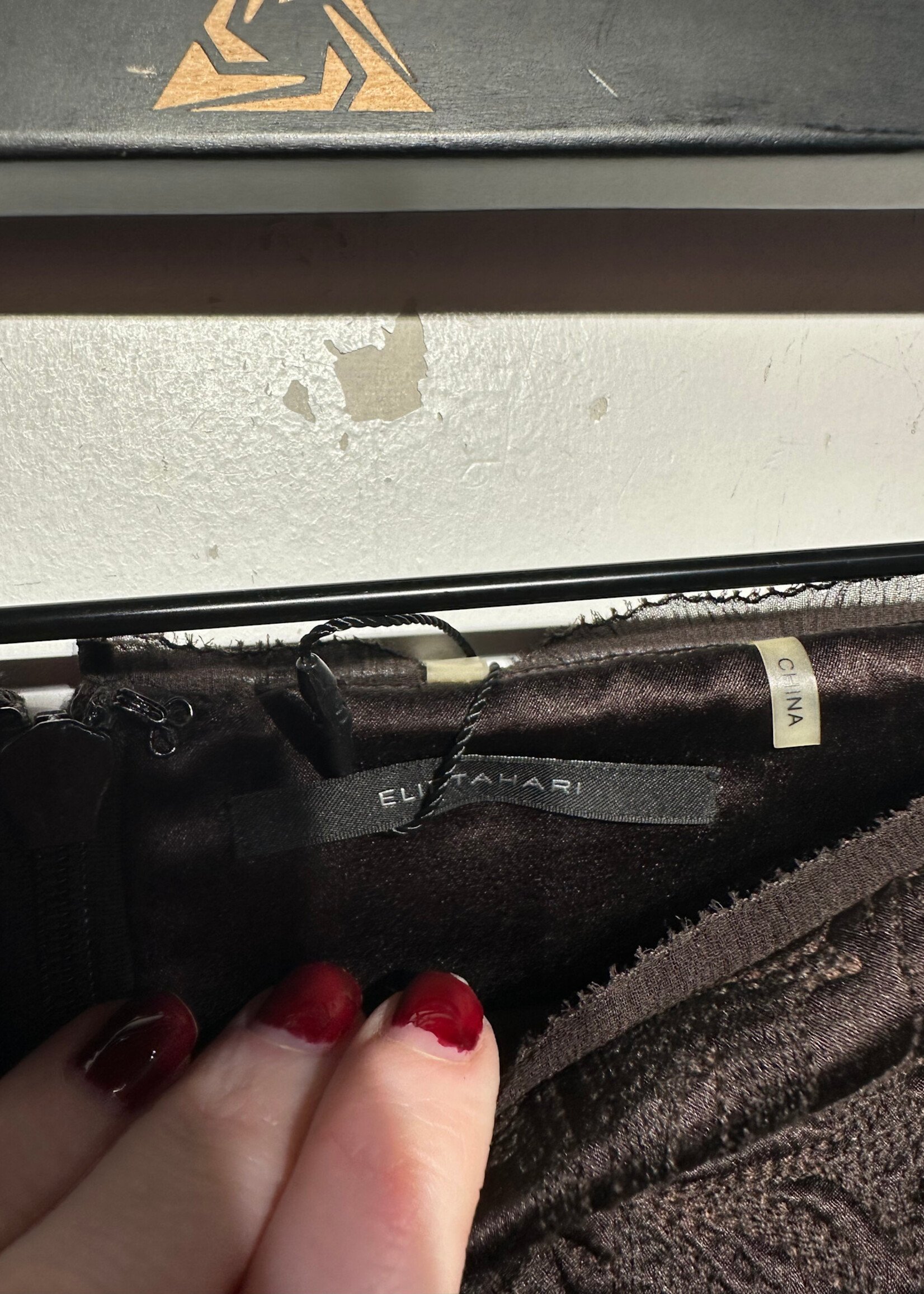 NWT Elie Tahari Brown Belted Corset L