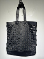 Y3 Black Triangle Leather Tote Bag