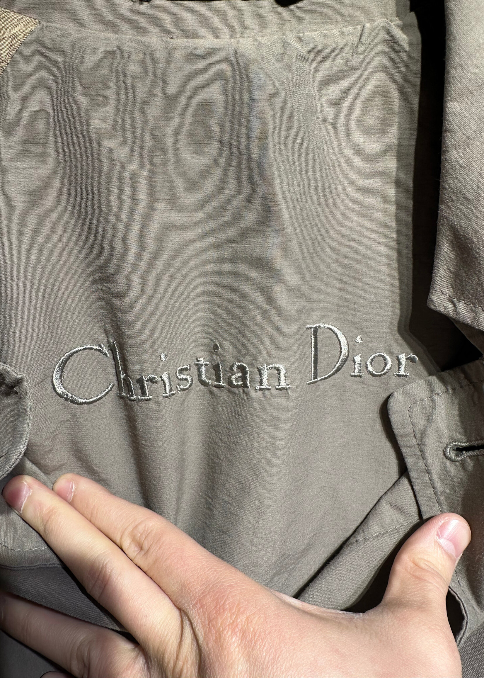 CHRISTIAN DIOR BEIGE TRENCH JACKET AS IS L