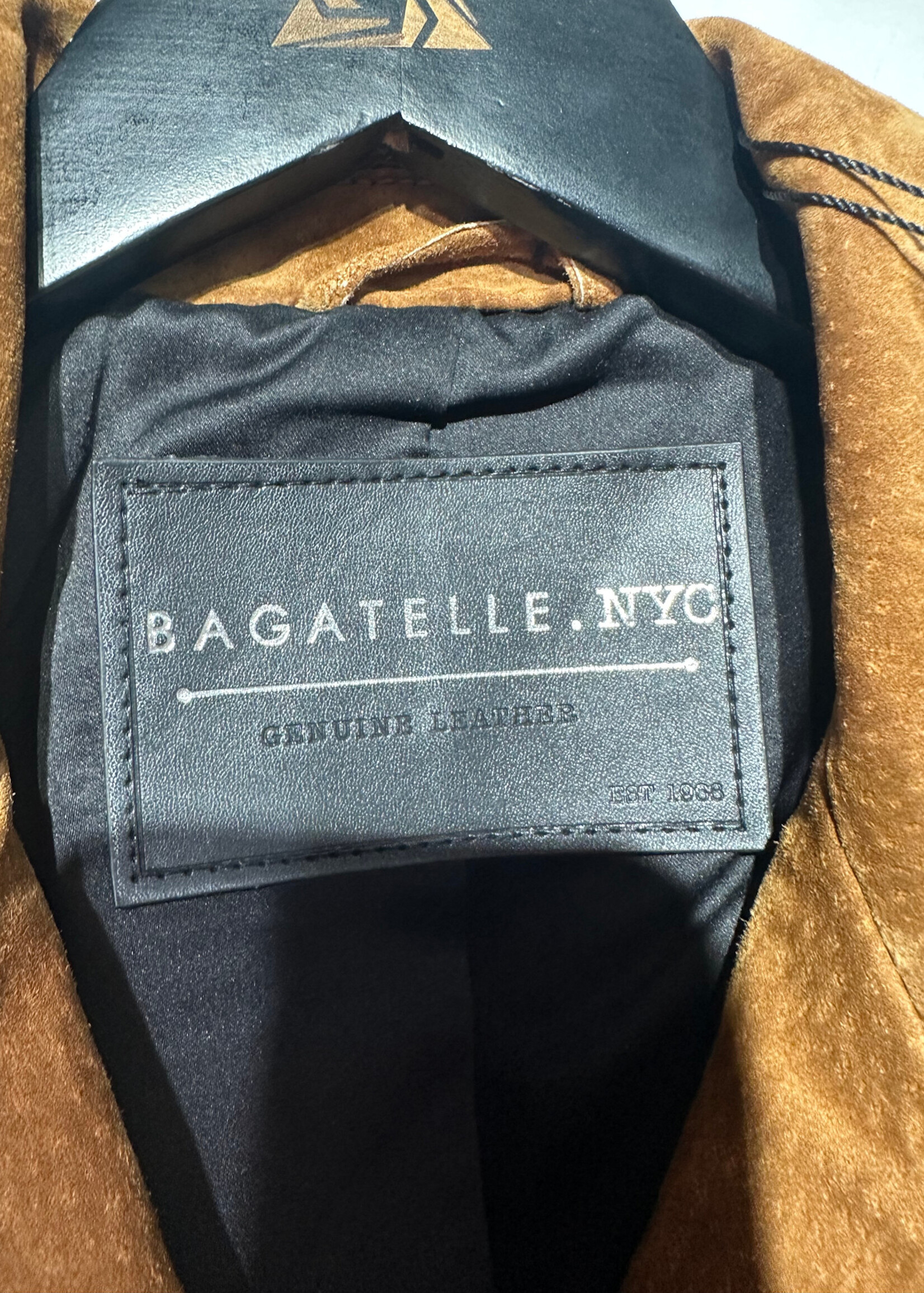 BAGATELLE NYC BROWN LEATHER JACKET S