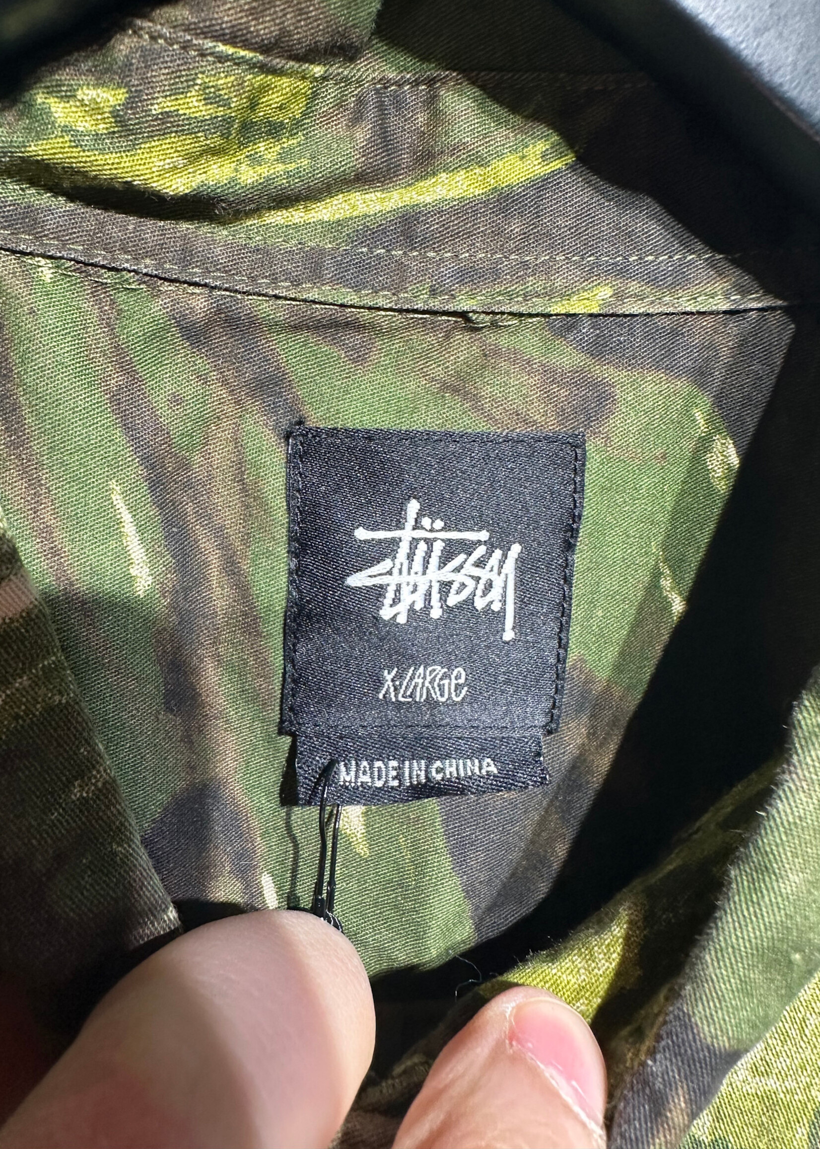 Stussy Camo Button Up XL