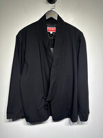 Kenzo Black Front Tie Blazer Jacket Fem XL