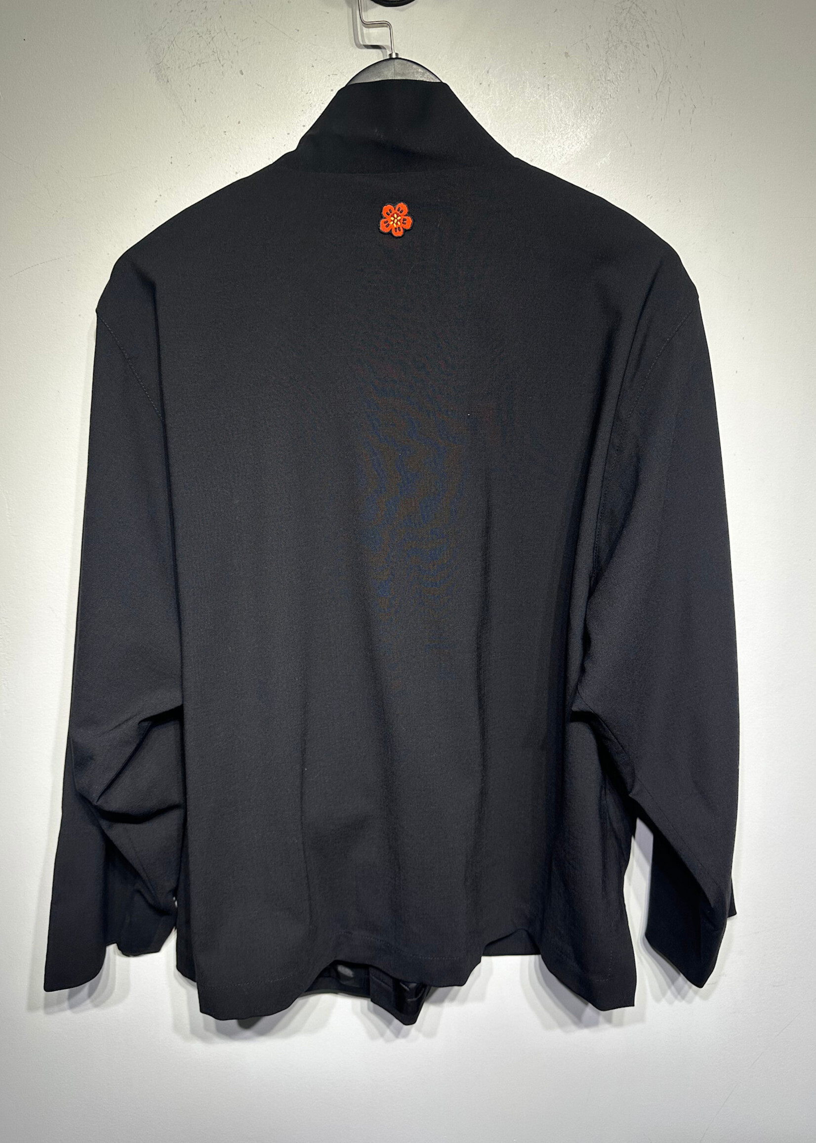 Kenzo Black Front Tie Blazer Jacket Fem XL