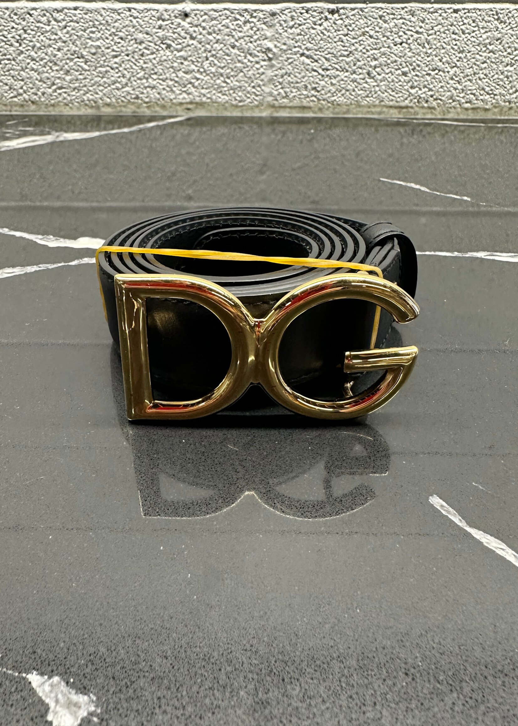 Dolce & Gabbana Black Gold Belt 38-40 Unisex