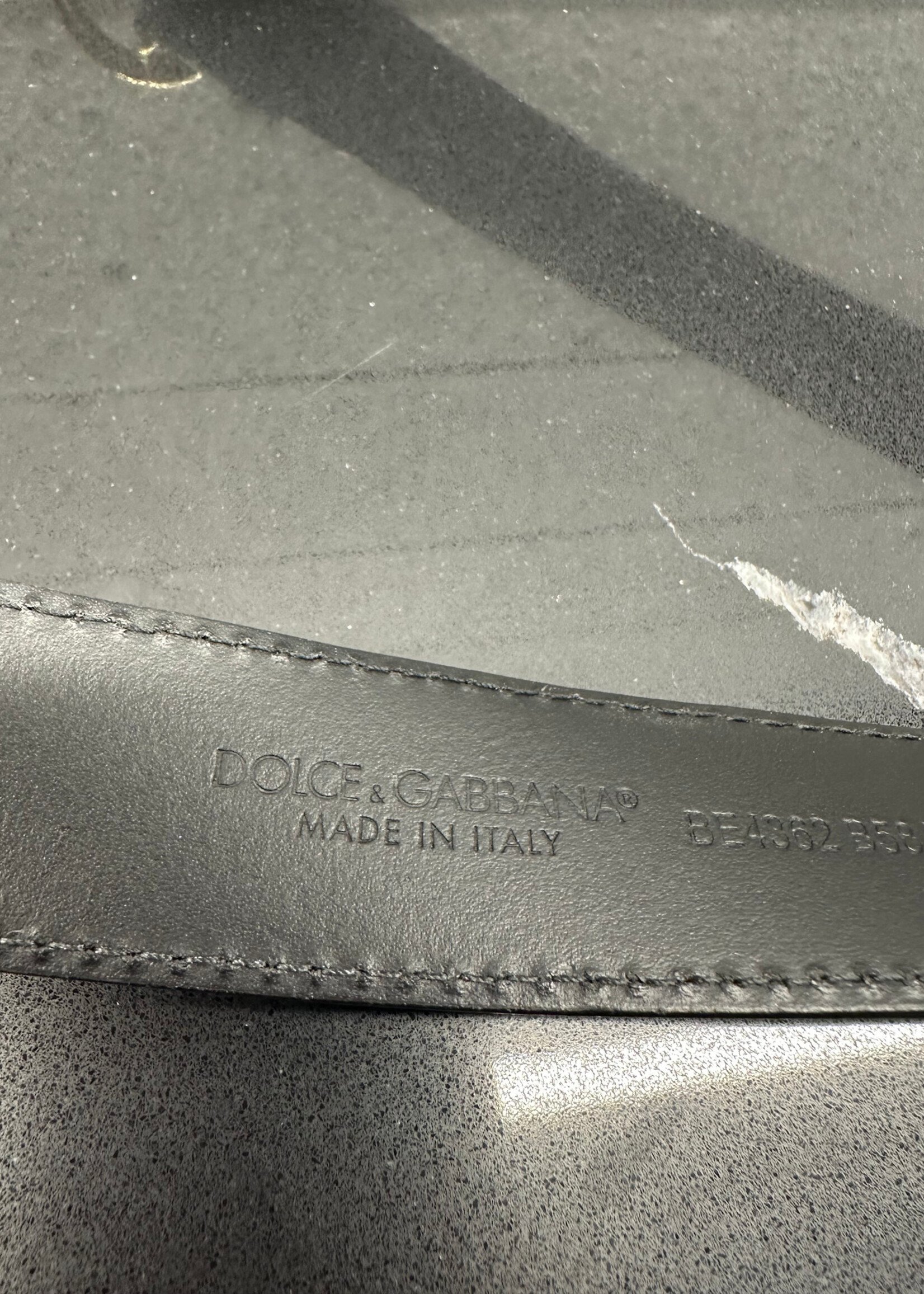 Dolce & Gabbana Black Gold Belt 38-40 Unisex