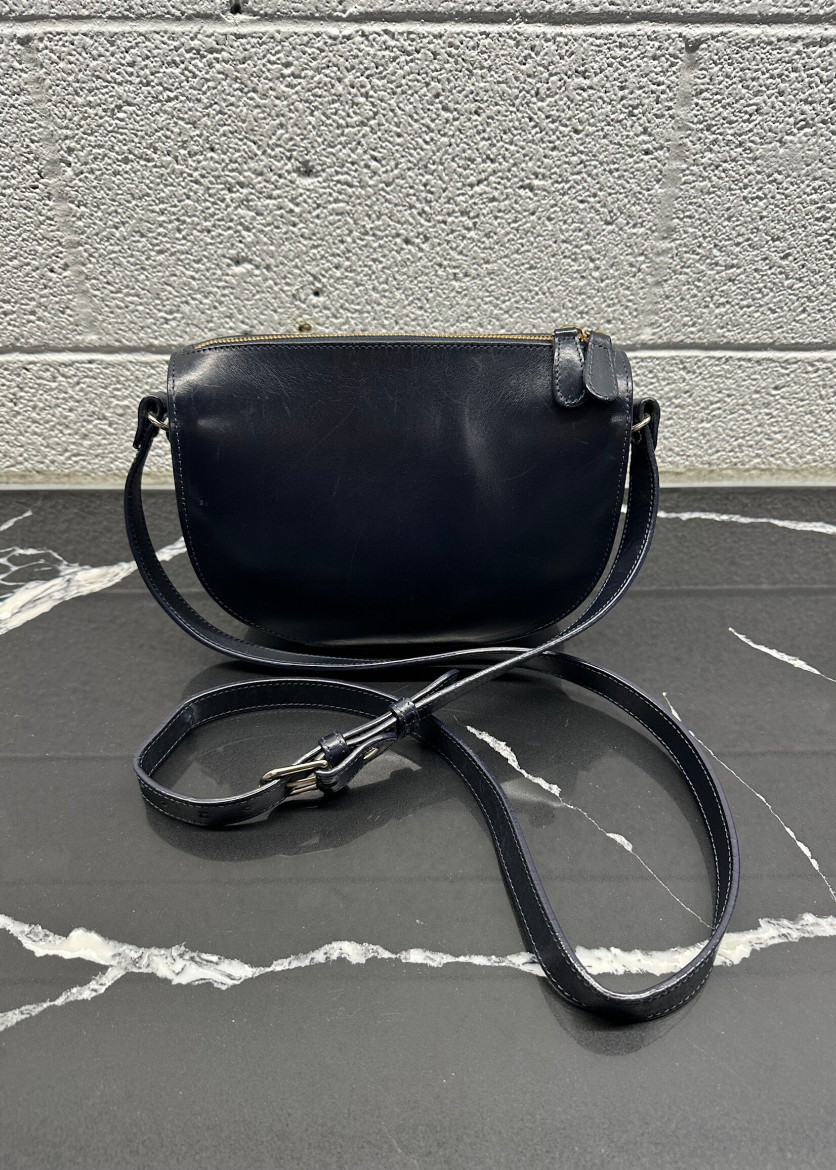 APC Navy Leather Bag