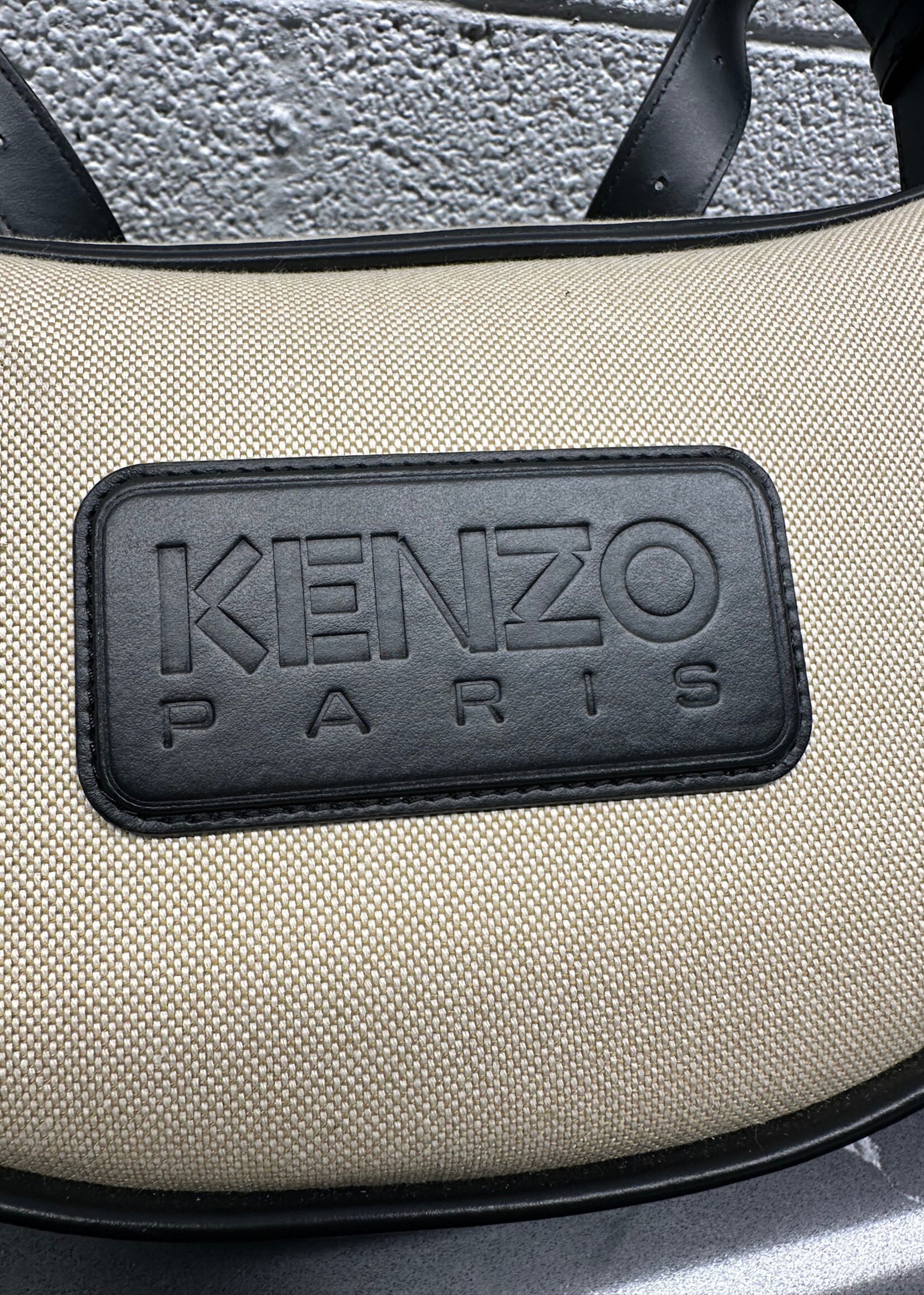 Kenzo Tan Black Shoulder Purse OS