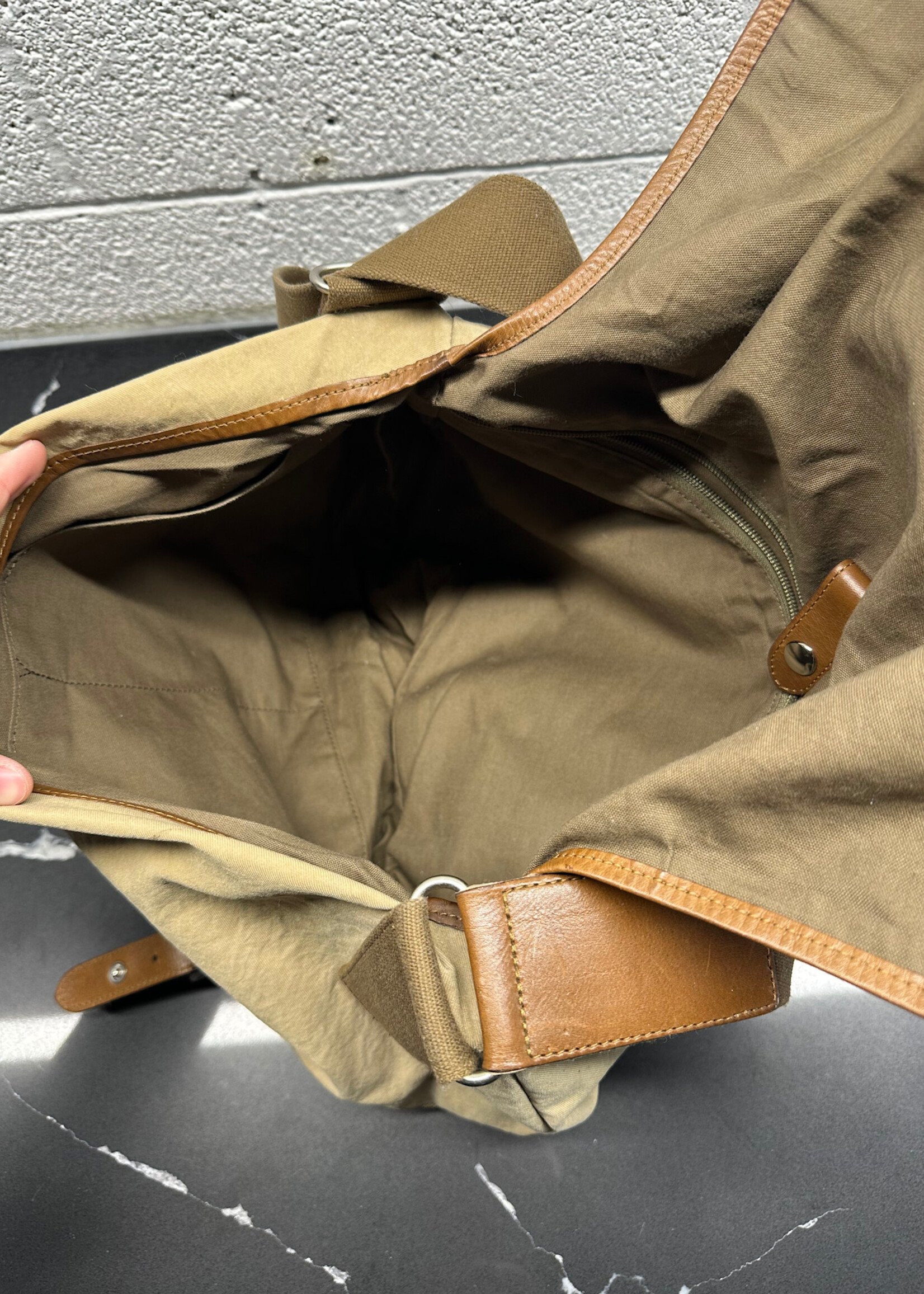 Margaret Howell Tan Canvas Satchel