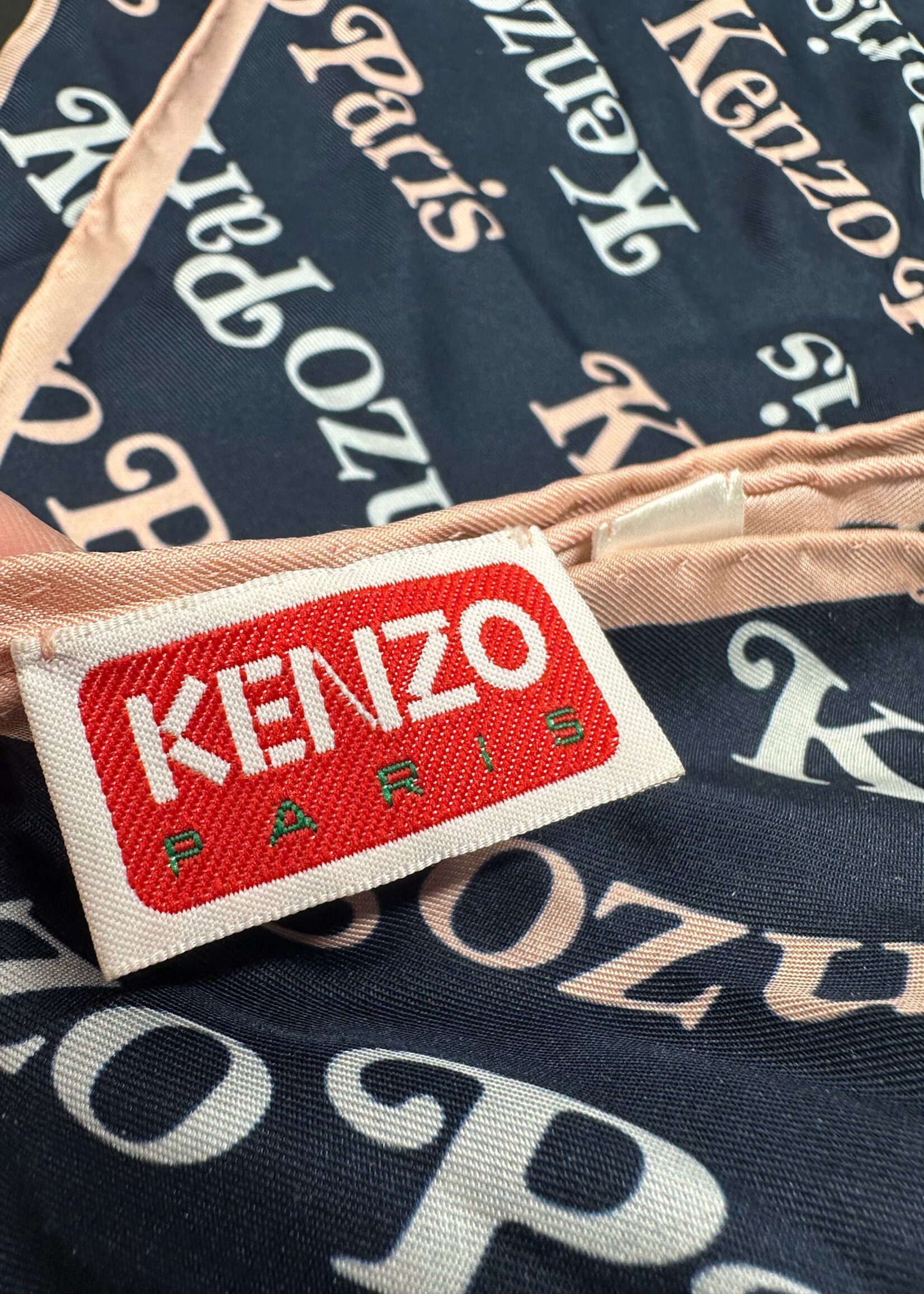 Kenzo Blue Pink Scarf OS