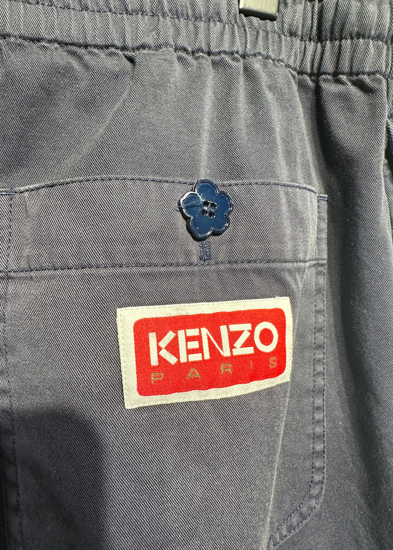 Kenzo Paris Navy Floral Button Cargos Unisex 36"
