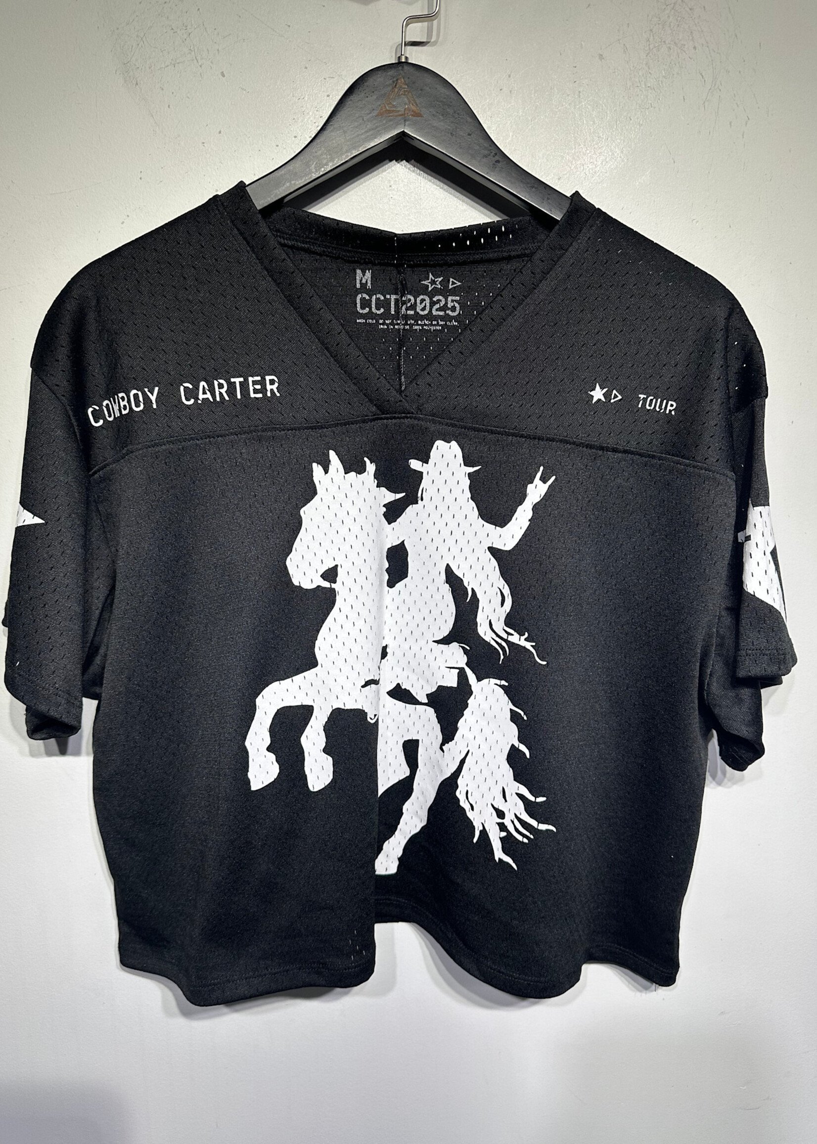 Cowboy Carter Beyonce Black Crop Tour Jersey Fem M