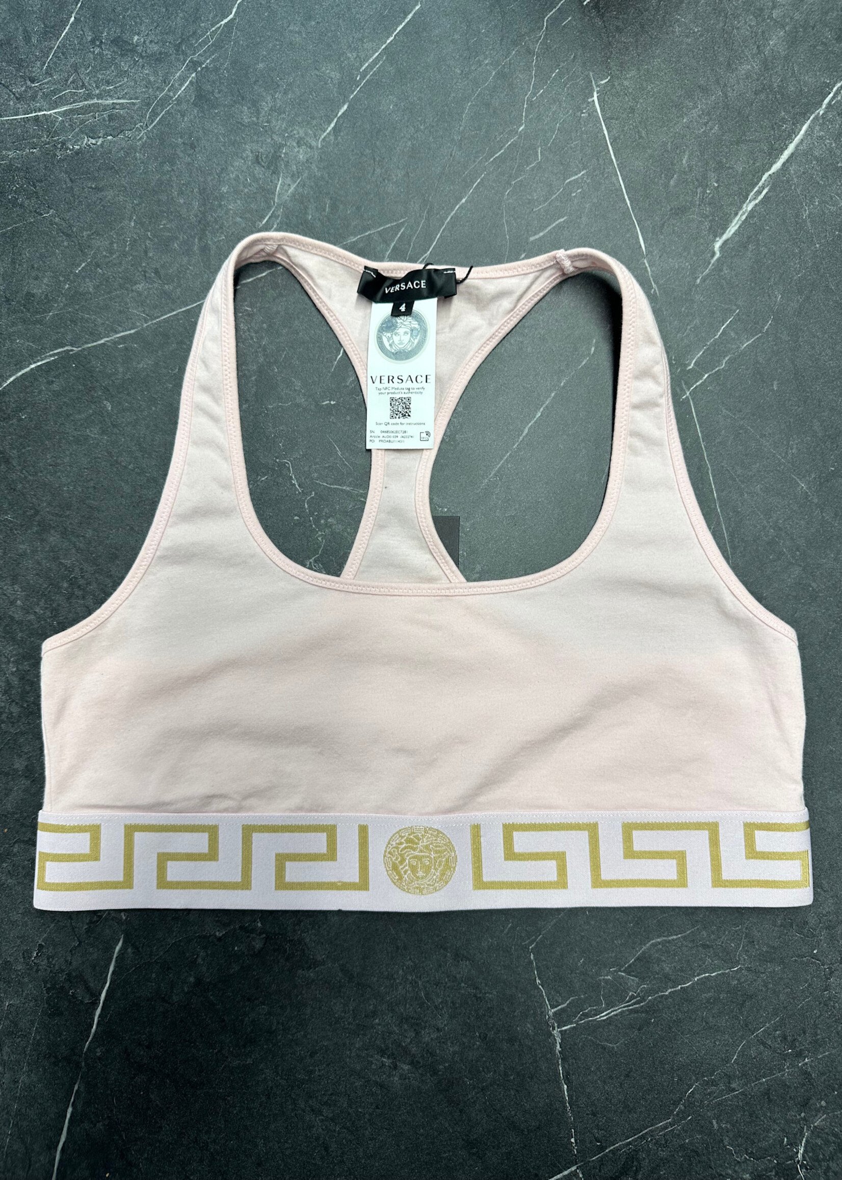 VERSACE PINK GOLD SPORTS BRA 4/S