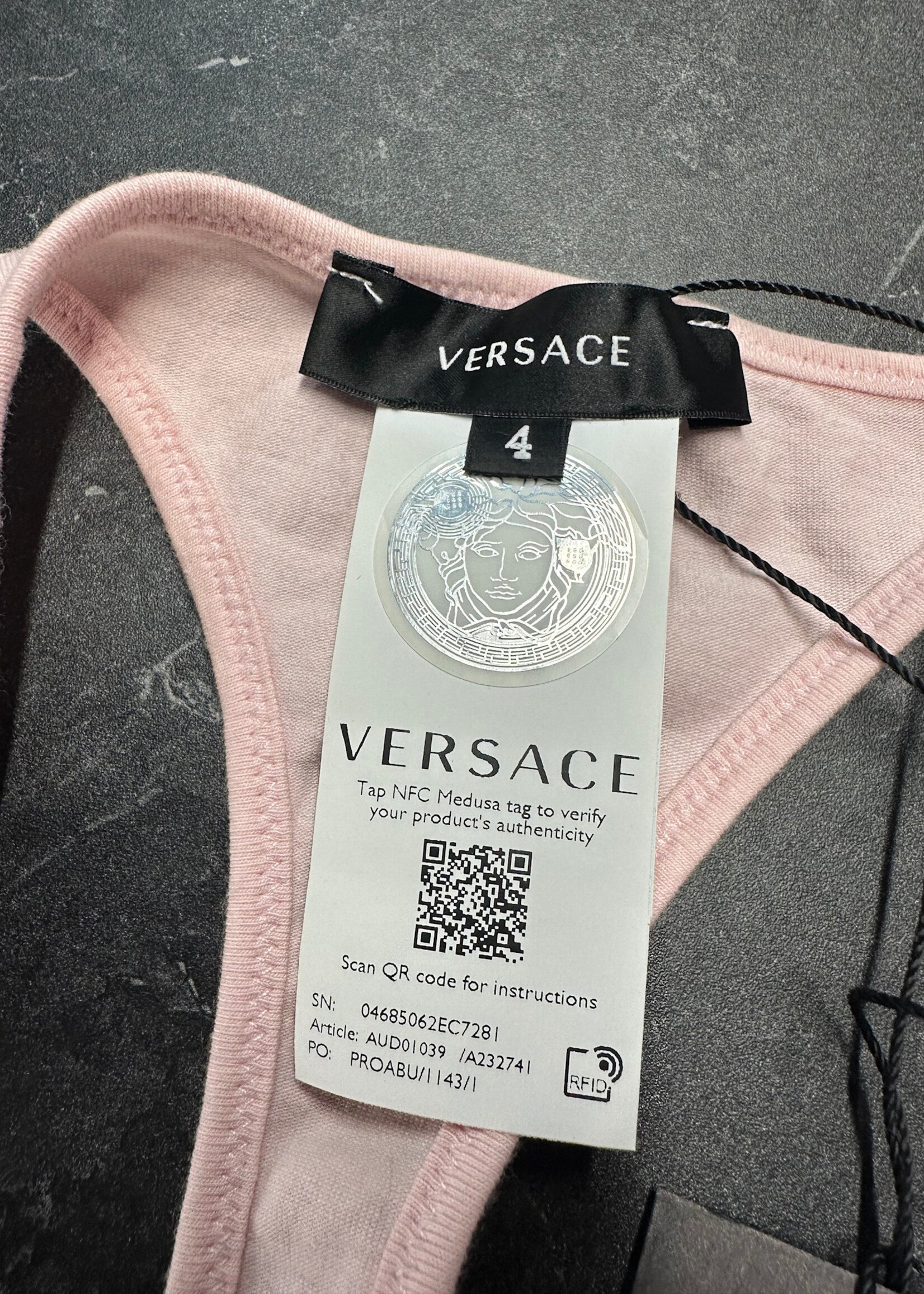 VERSACE PINK GOLD SPORTS BRA 4/S