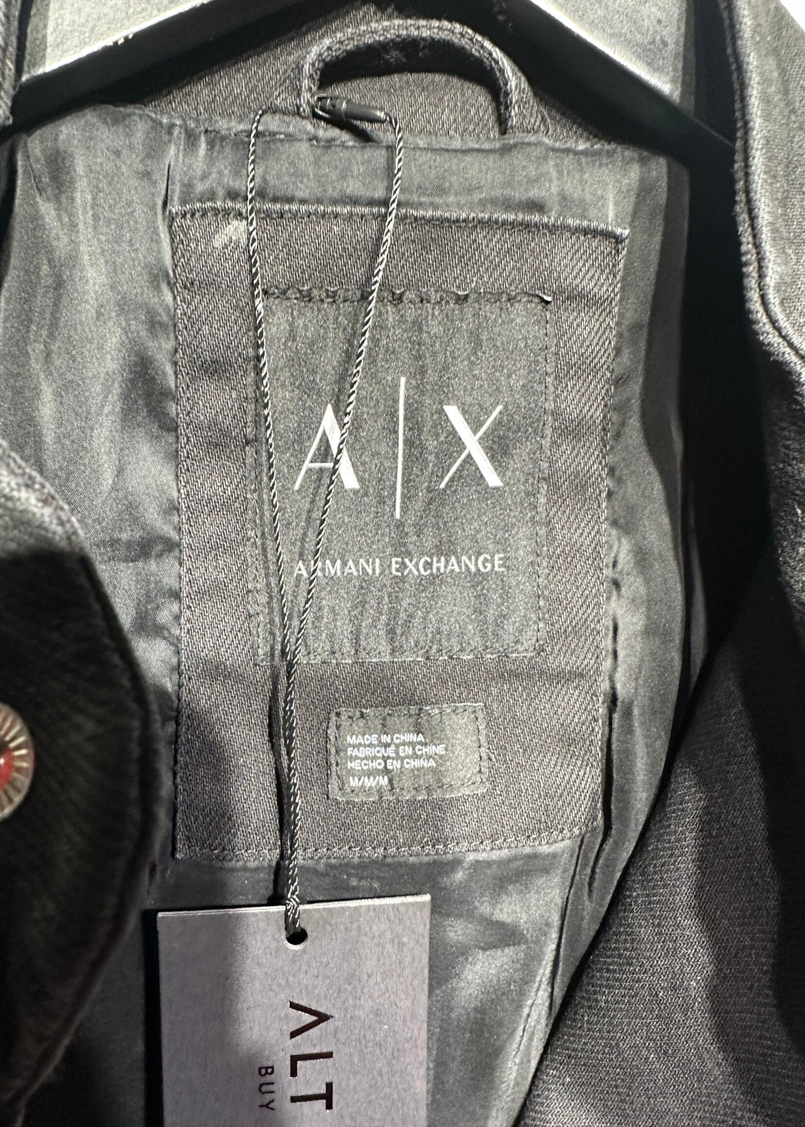 Armani Exchange Black Moto Style jacket Fem M