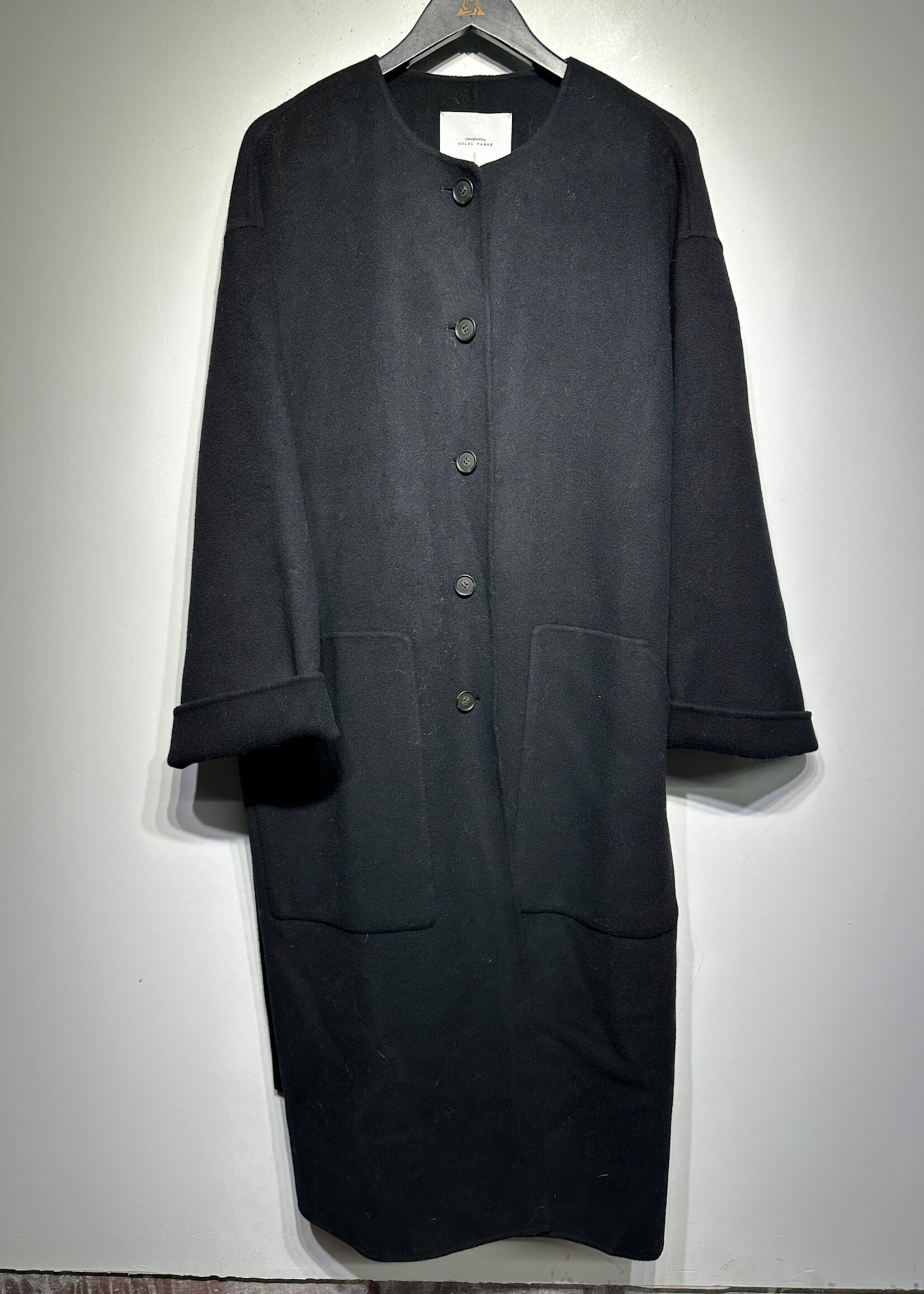 NWT Fabrique Black Long Coat M
